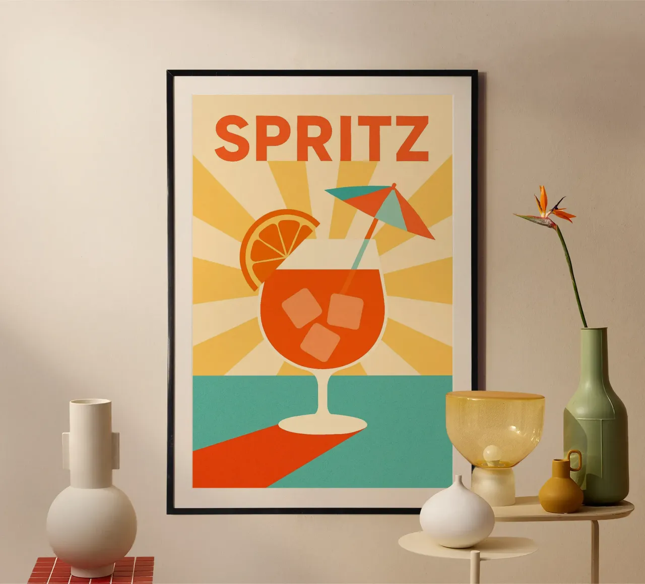 SPRITZ - A pop aperitif in the spotlight hahnemühle by Boissons - Affiches & posters - Retro