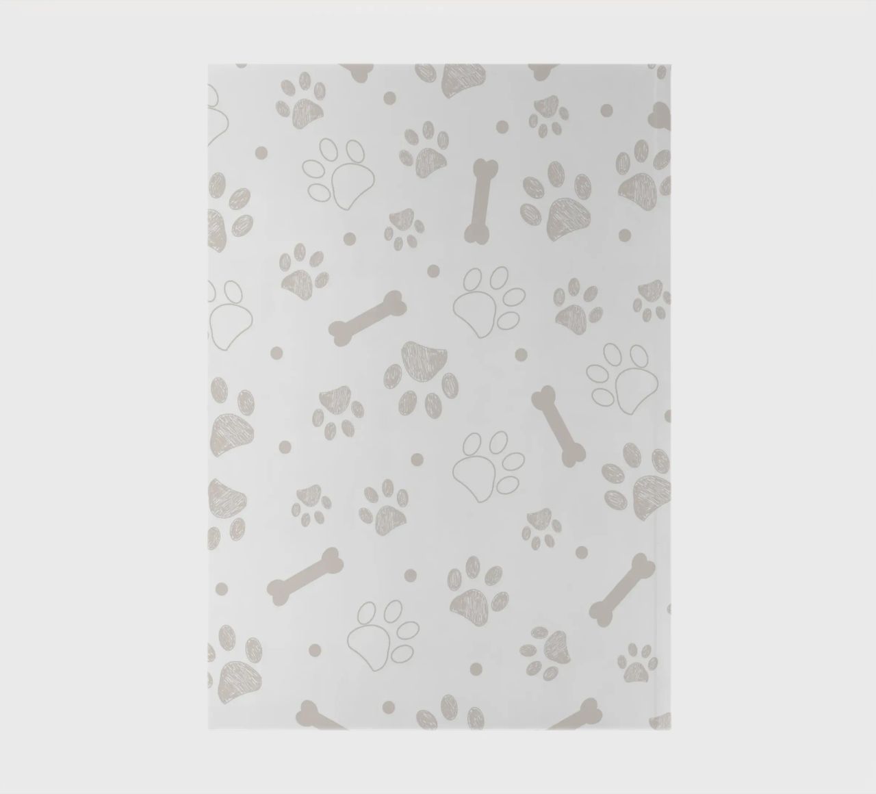 Grey paw and bones pattern notebook by gulsengunel