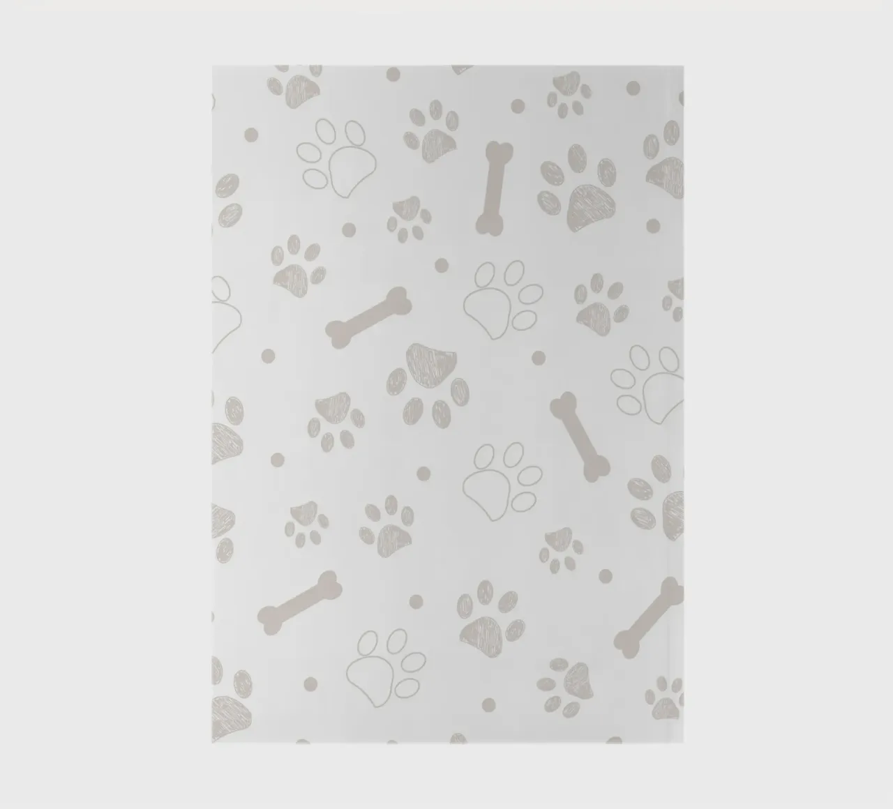 Grey paw and bones pattern notebook by gulsengunel