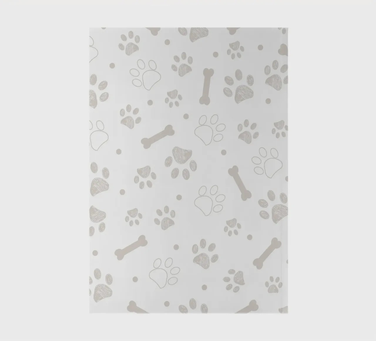 Motif de pattes et d'os gris carnet de notes de gulsengunel