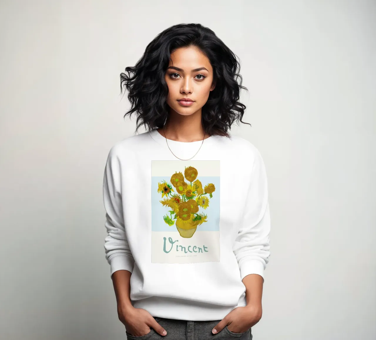 Signed, Vincent – Sunflowers felpa da Vintage by JUNIQE