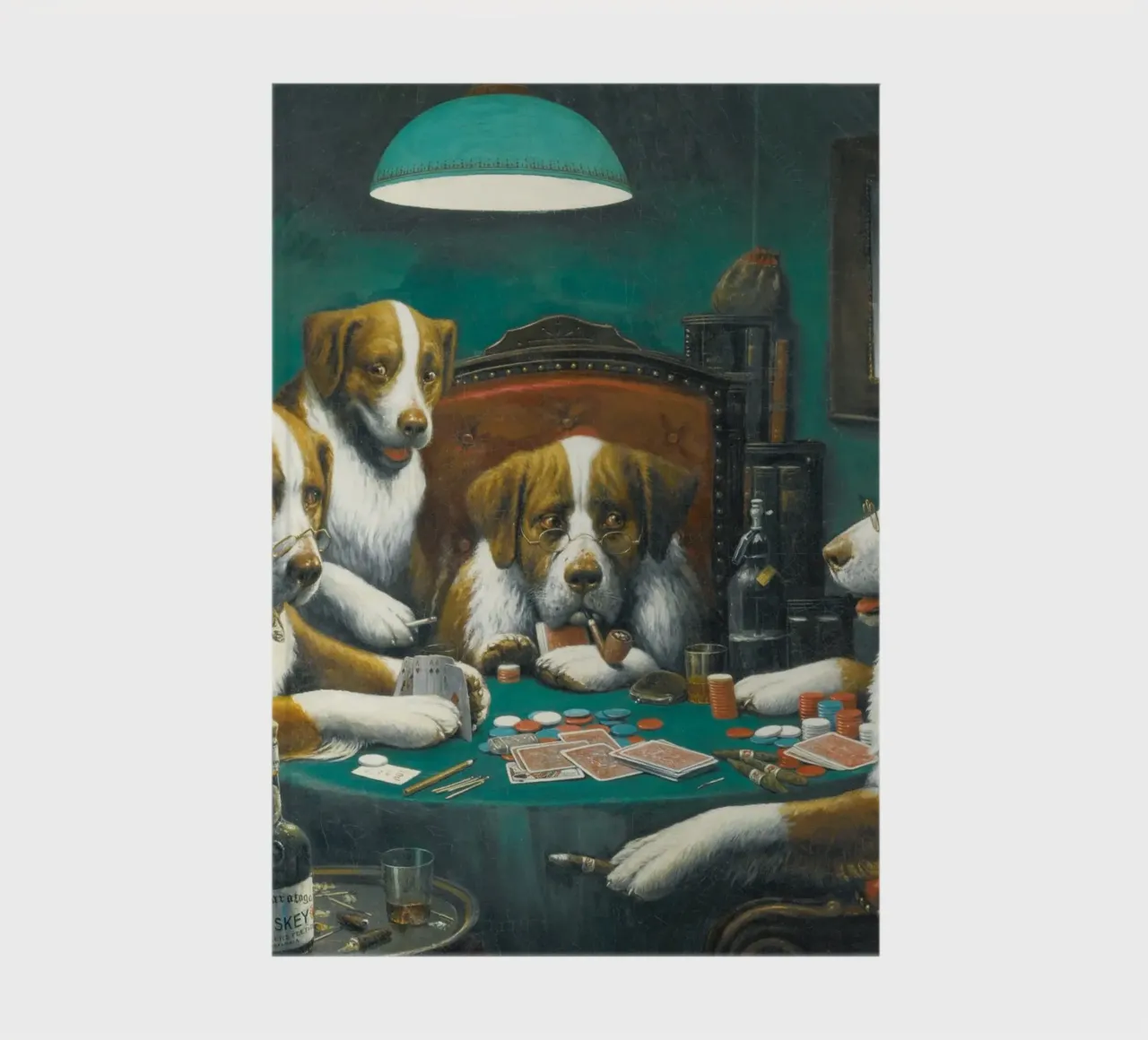 Poker Game by Cassius Marcellus Coolidge notebook by Venus Art