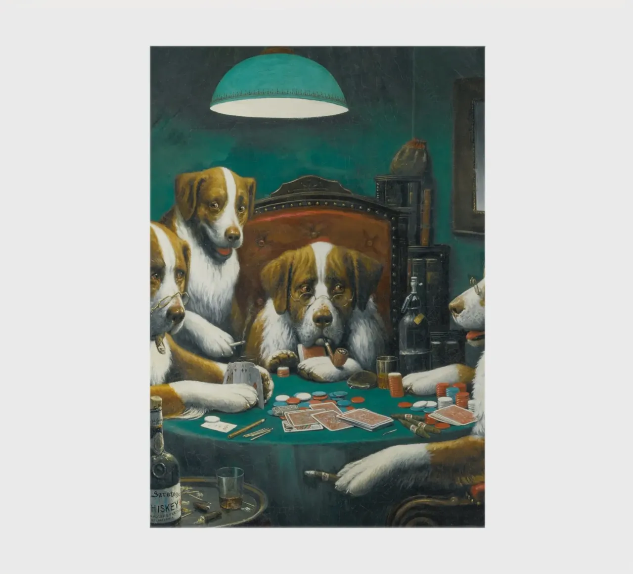 Poker Game by Cassius Marcellus Coolidge notebook by Venus Art
