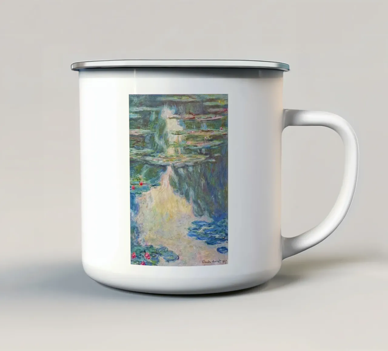 Le ninfee di Claude Monet tazza in smalto da Monet Art Prints