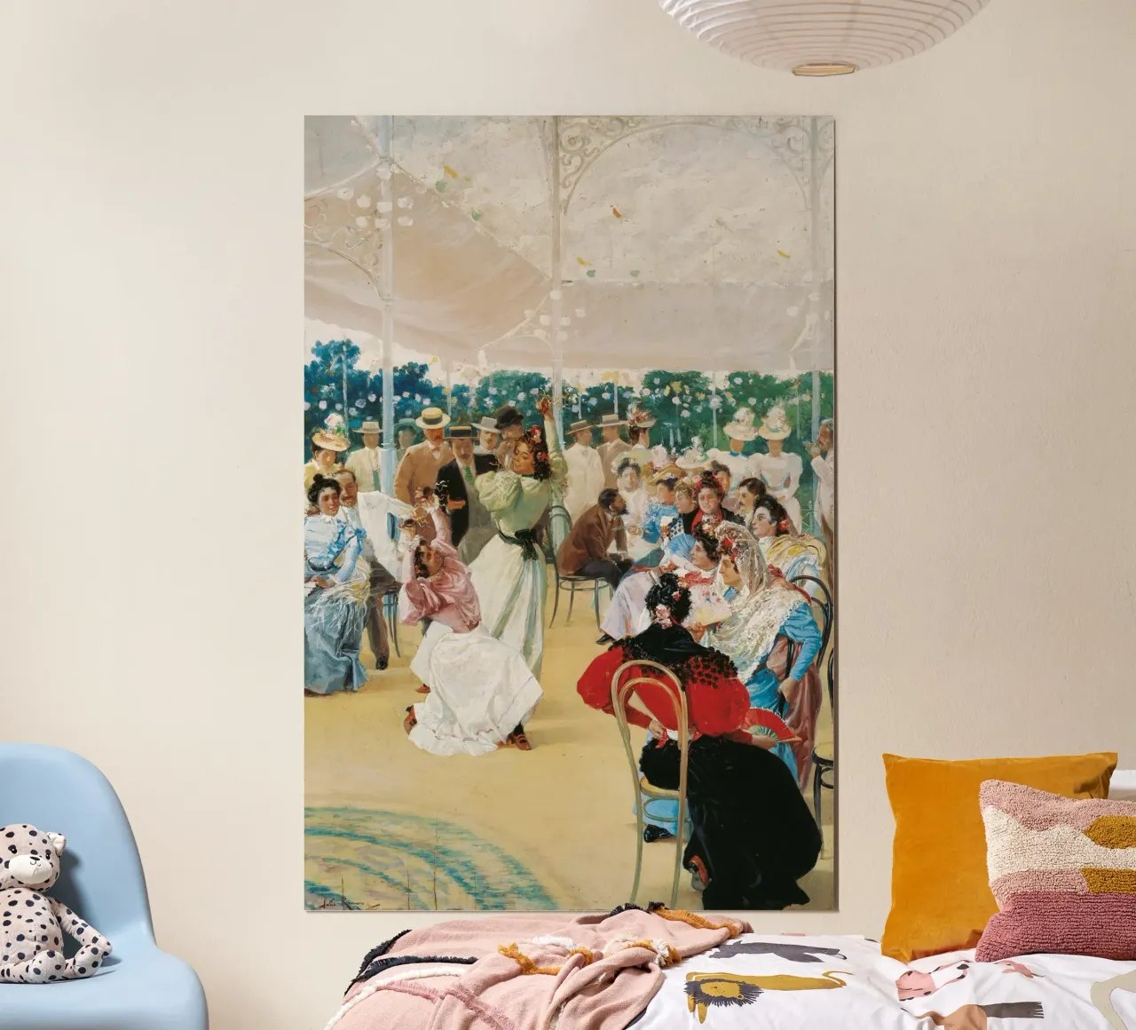 Fiera di Cordoba di Julio Romero de Torres poster con telaio in alluminio da Venus Art
