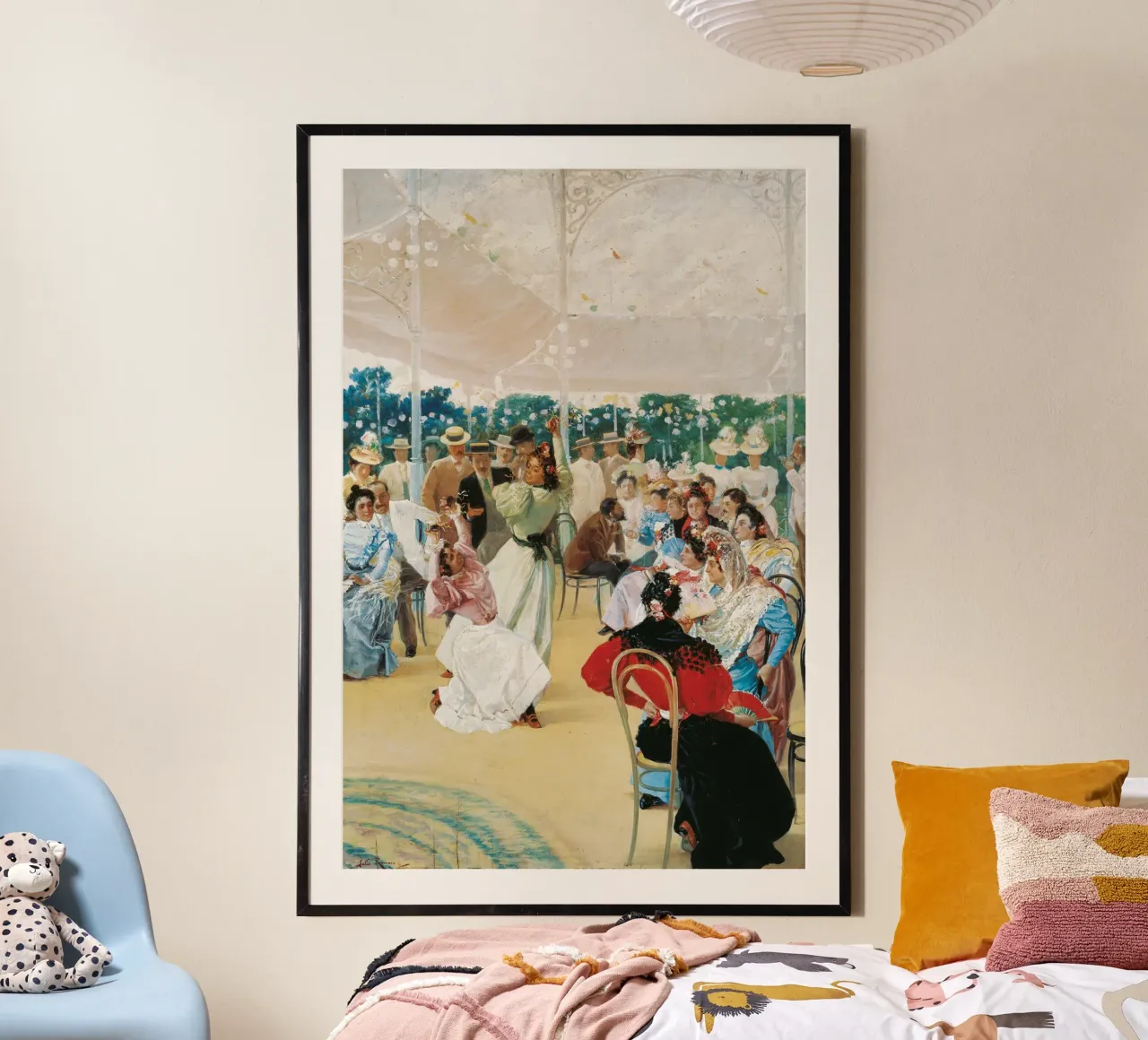 Fiera di Cordoba di Julio Romero de Torres poster con telaio in alluminio da Venus Art