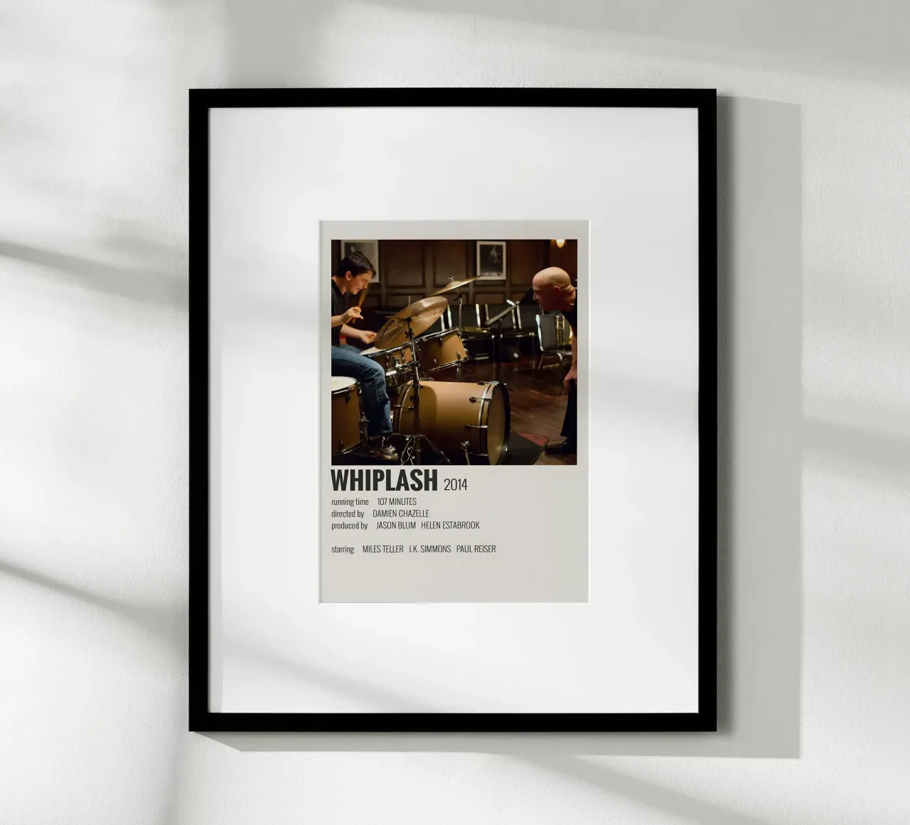 WHIPLASH 2014 poster da MVFminimalist