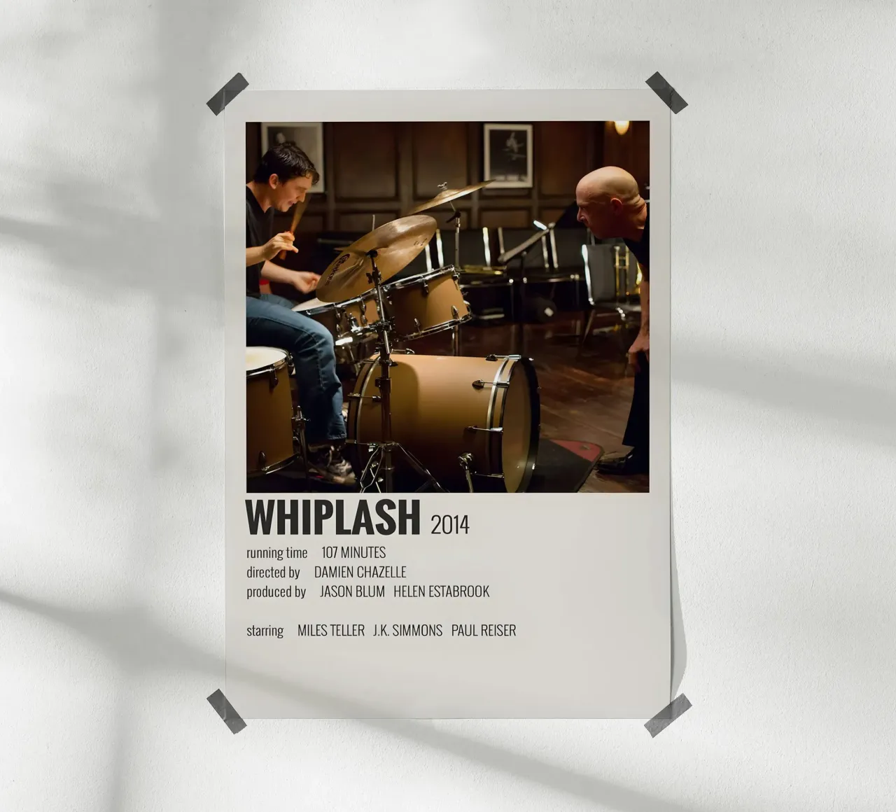 WHIPLASH 2014 poster da MVFminimalist