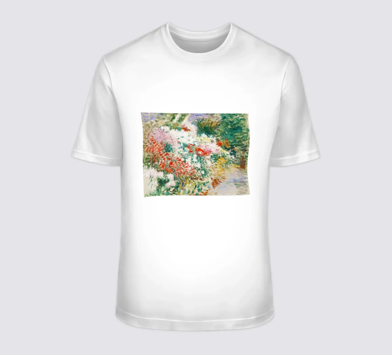 In de kas van Dennis Miller Bunker Impressionistische kunst t-shirt van Venus Art