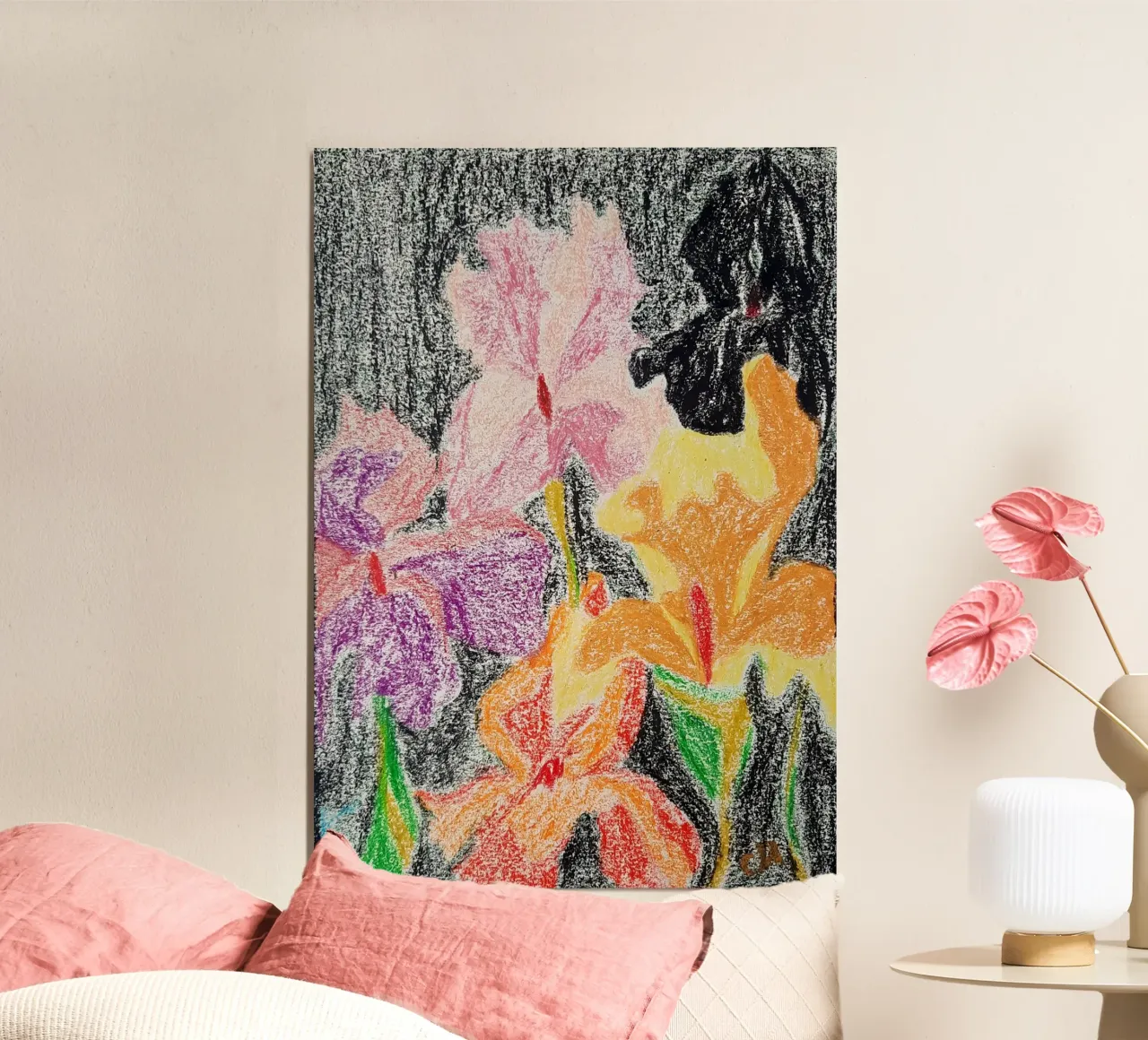 Fiori colorati carta hahnemühle da Cohe studio