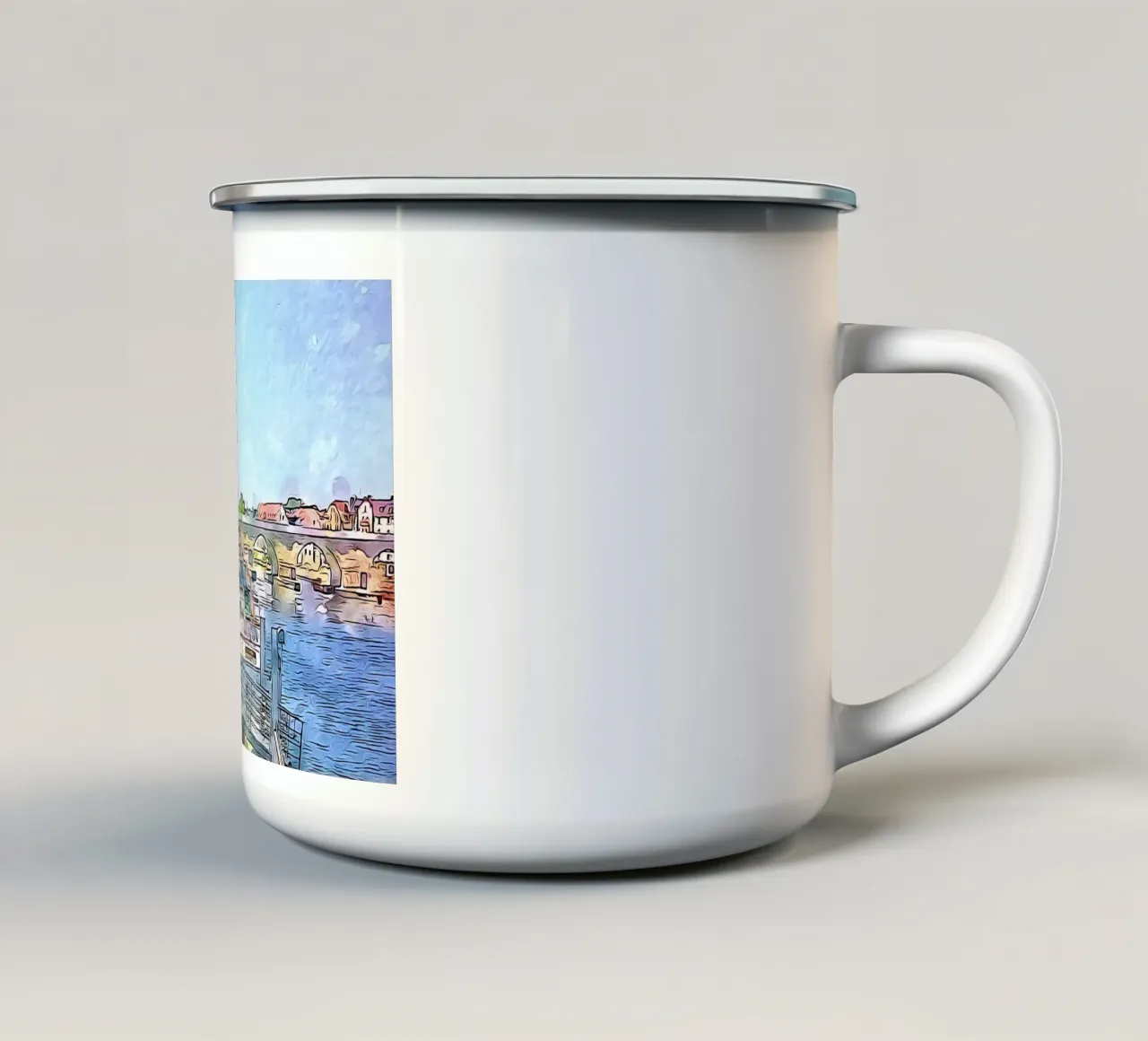 Regensburg, motif 2 enamel mug by ZAMART