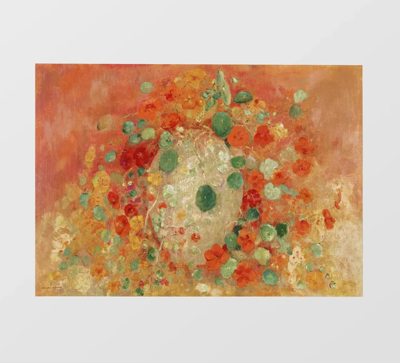 "Nasturzi" (1905) di Odilon Redon pellicola backlit da Venus Art