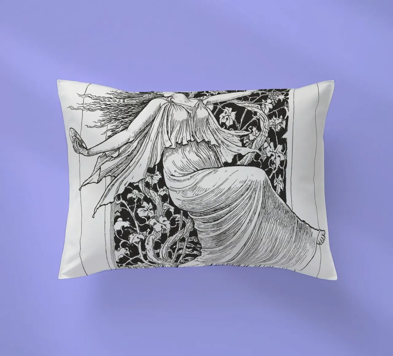 "Ninfa danzante (Nymphe Danseuse)" cattura la grazia e la movenza cuscino da Venus Art