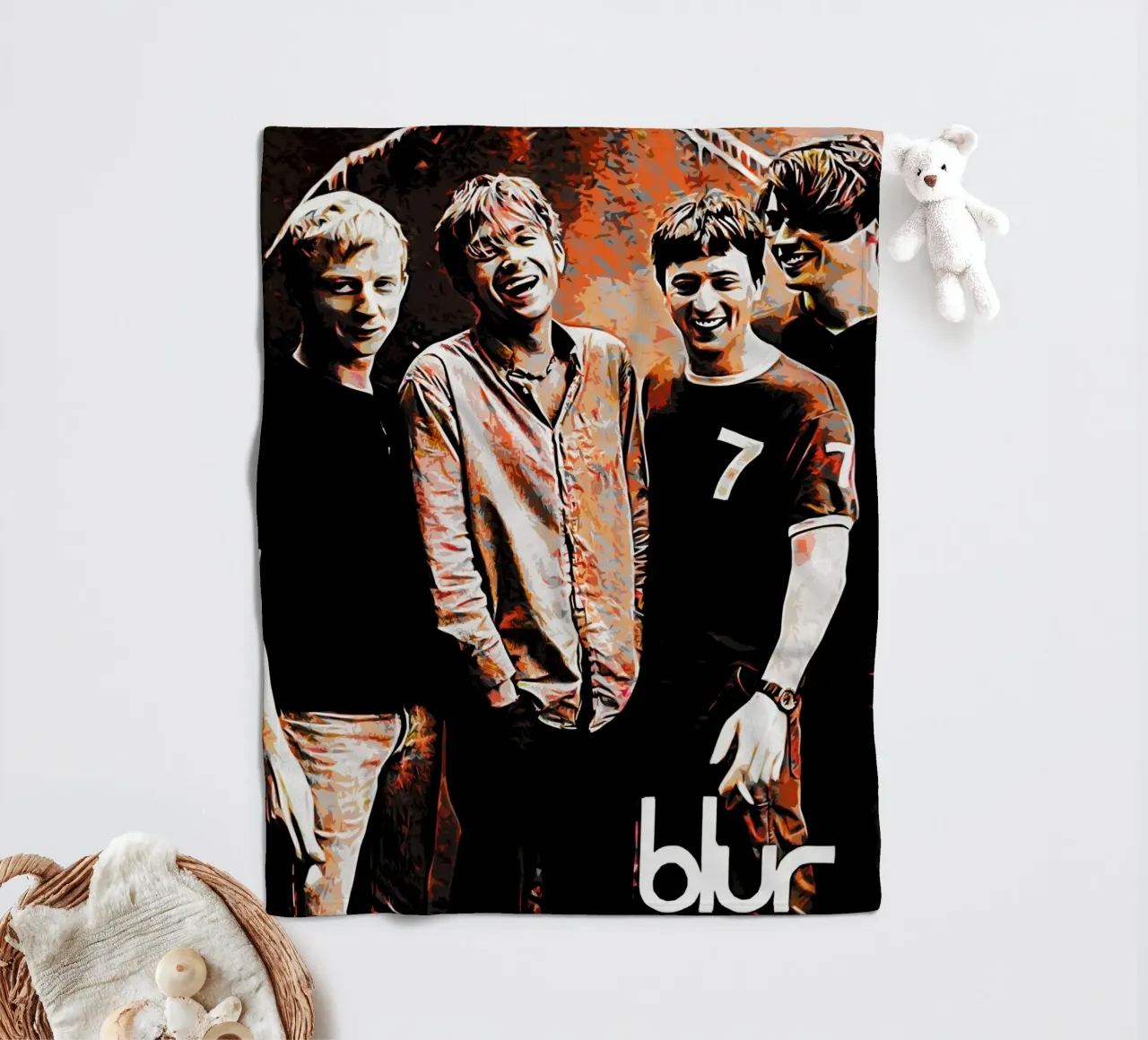 Blur band music 4 Art fleece blanket by music soul