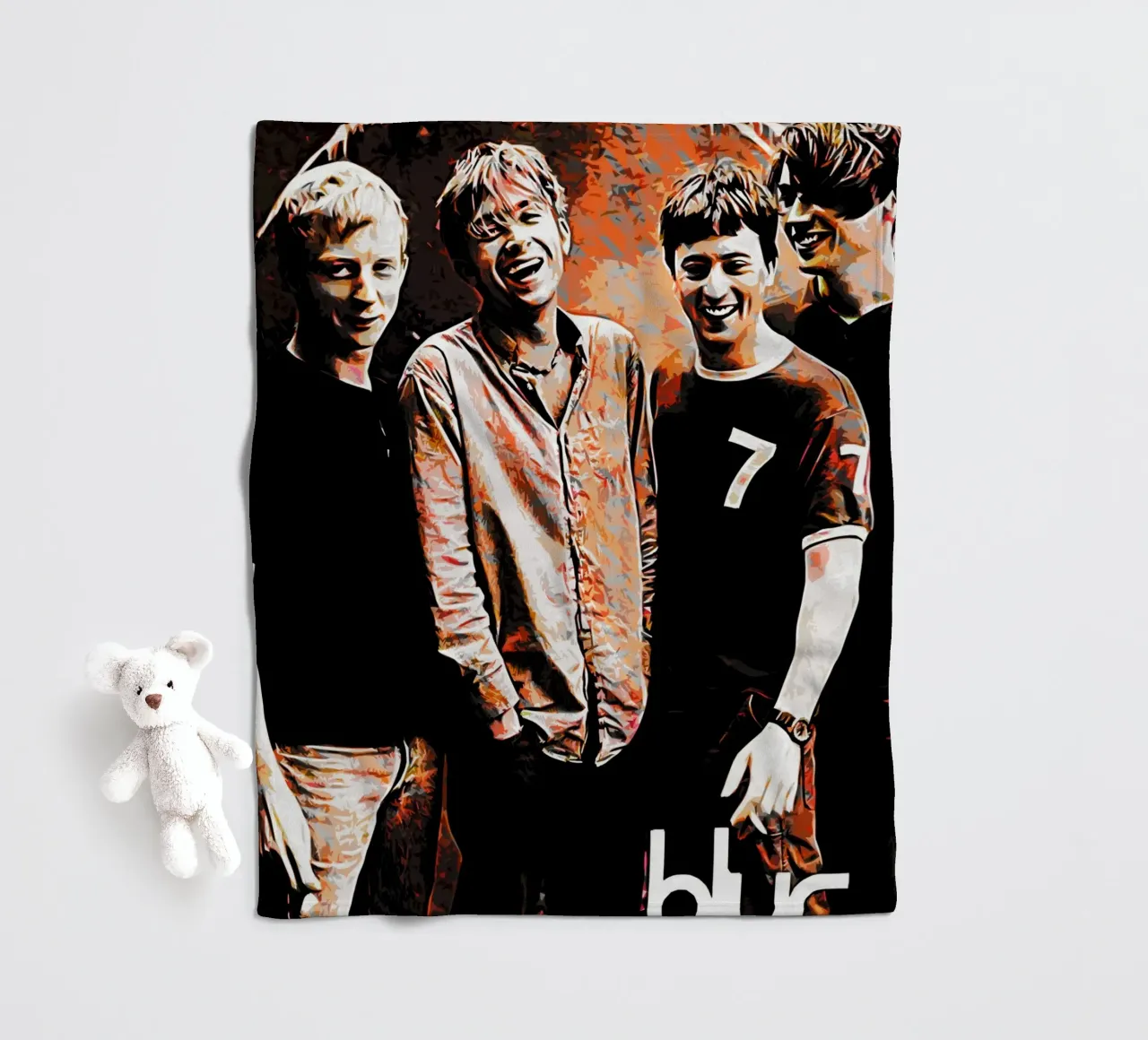 Blur band music 4 Art fleece blanket by music soul