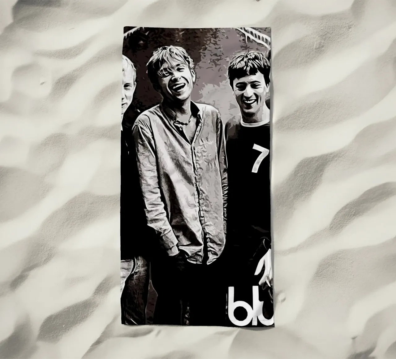 Blur band music 2 Art beach towel by music soul