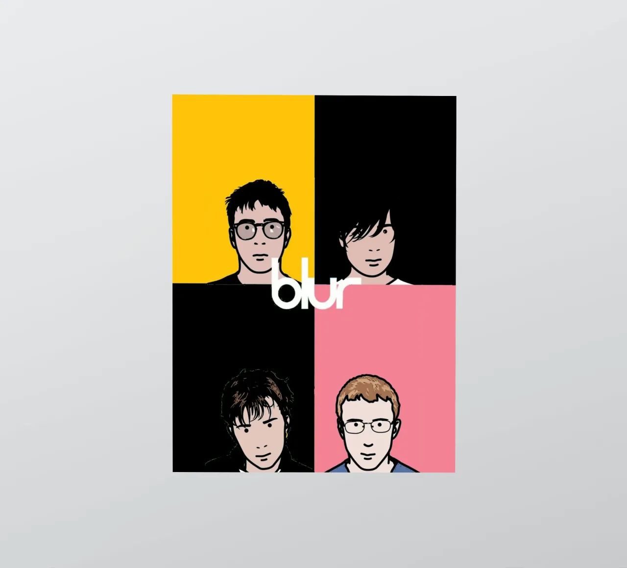 Musique du groupe Blur 1 Art autocollant de music soul