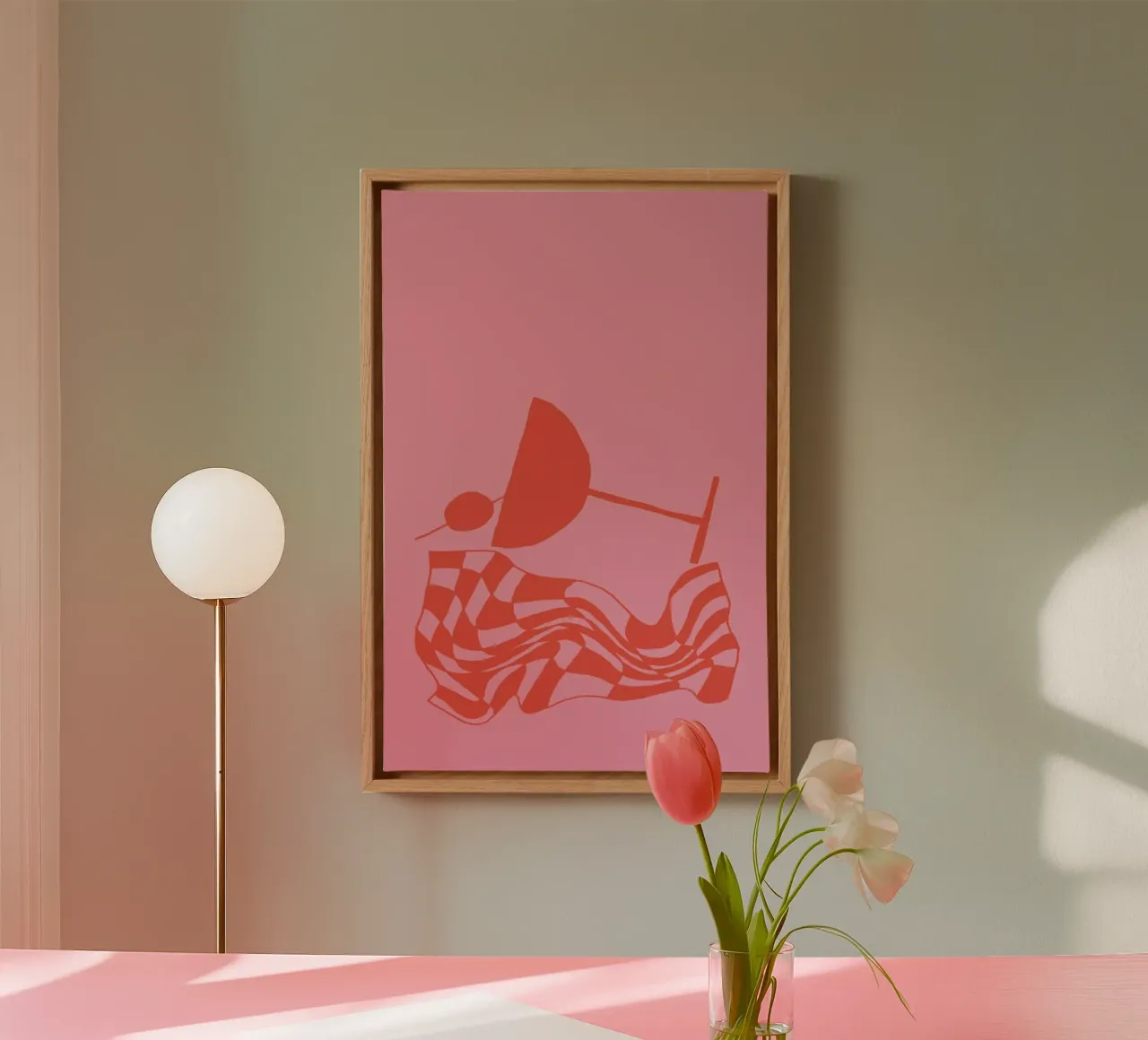 Martini in Pink canvas by Pure