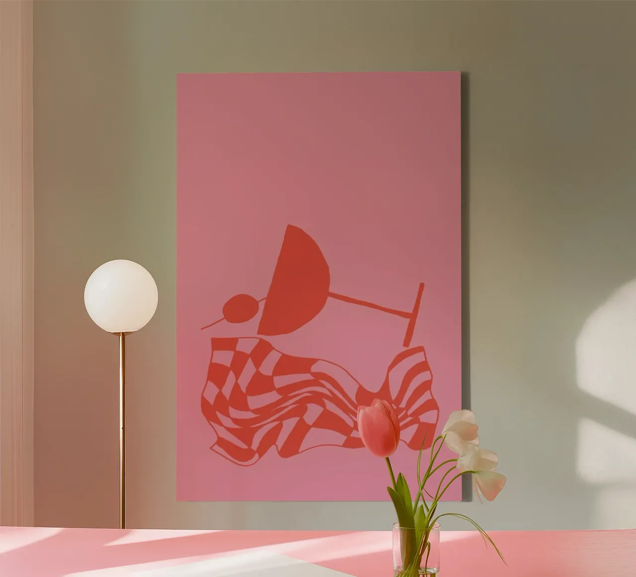 Martini in Pink canvas by Pure