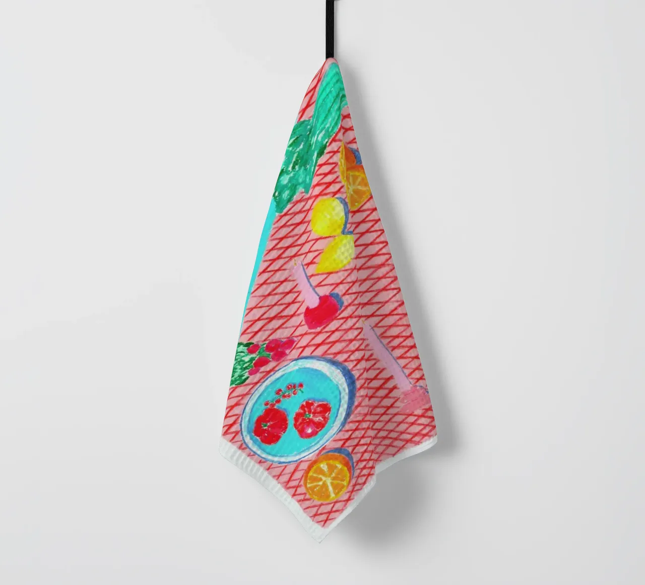 A Summer Scene tea towel by Berserk Prints by Maria M.C.