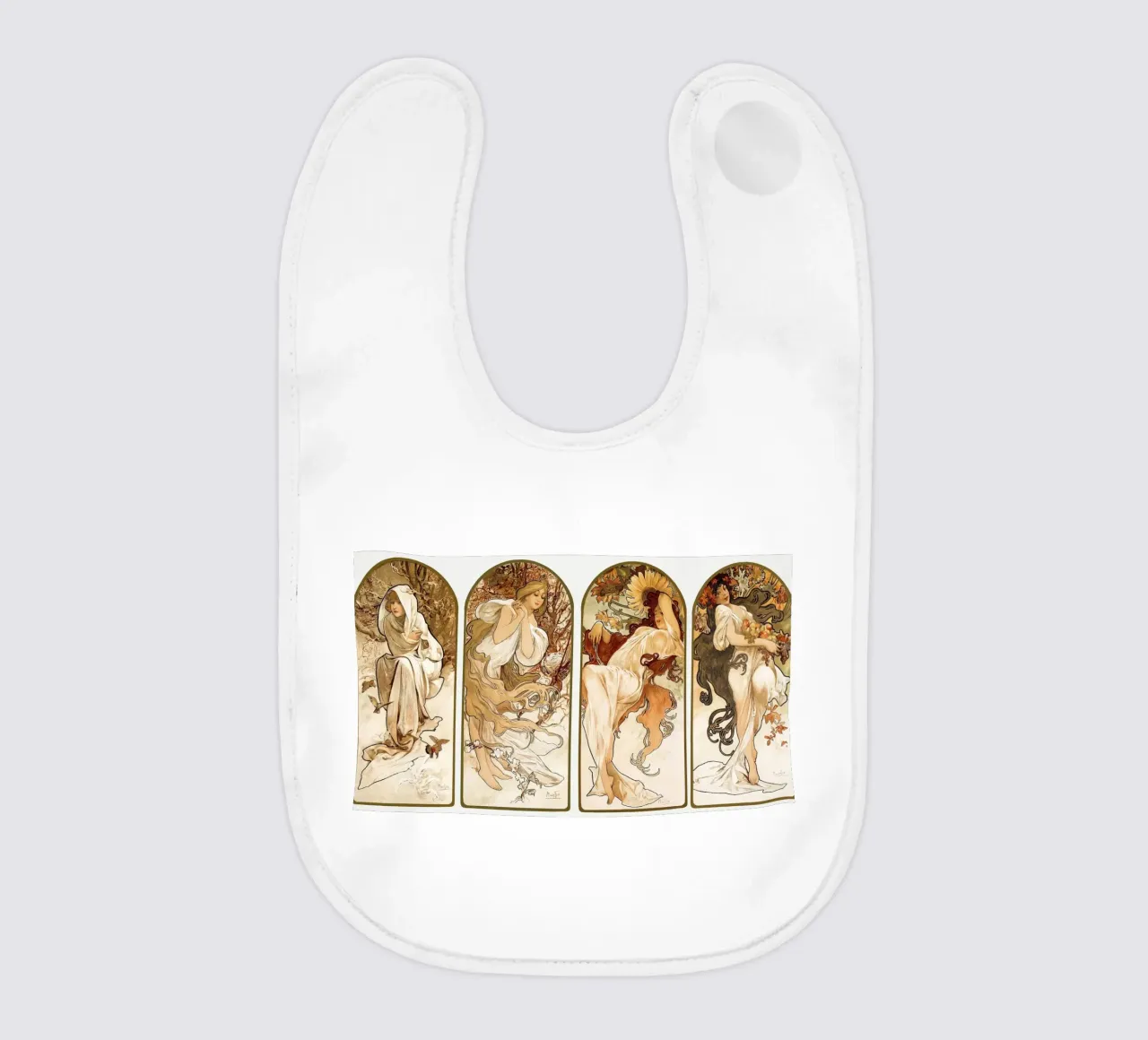 "Le stagioni" (1897) di Alphonse Mucha i bavaglino da Art History