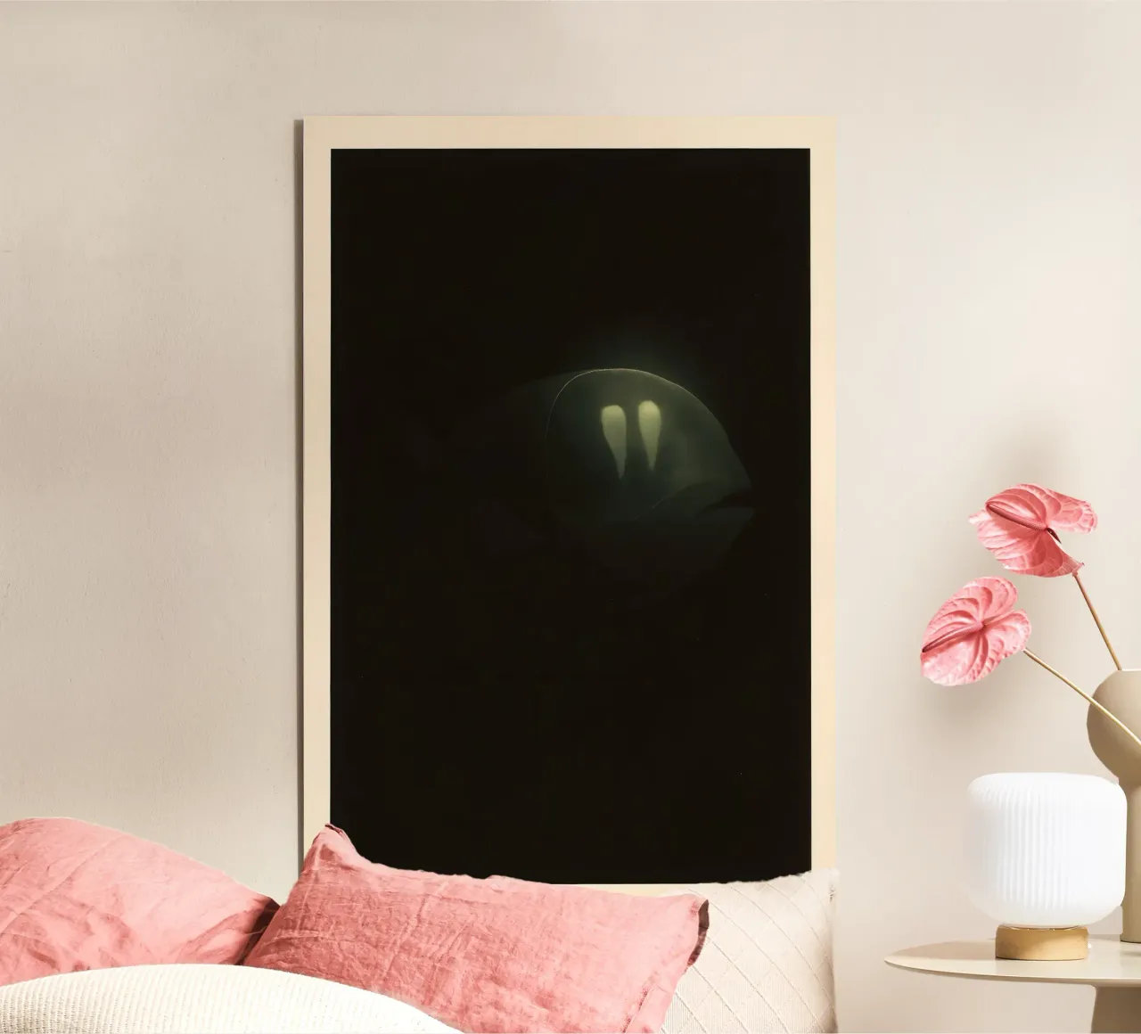 Glass‑Domed Drifter – Barreleye Fish Fine‑Art Print alluminio dibond da Tide & Texture