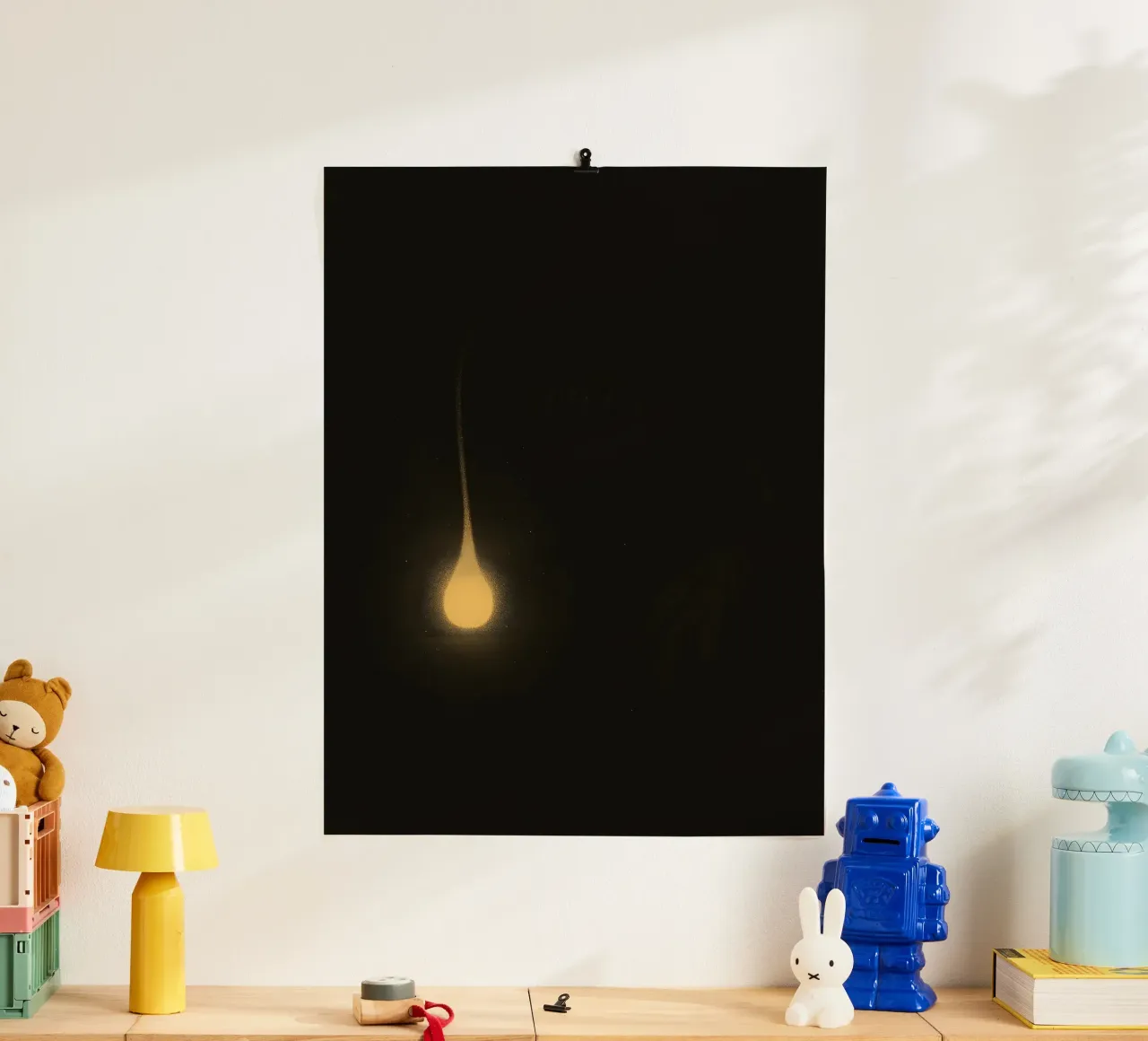 Flicker in the Abyss – First Glimpse of an Angler carta hahnemühle da Tide & Texture