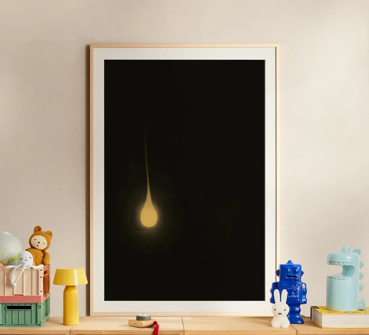 Flicker in the Abyss – First Glimpse of an Angler carta hahnemühle da Tide & Texture