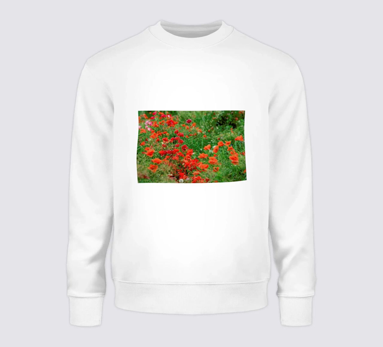 Wild Red Poppy Field felpa da Curious Collections by Marielle Leenders
