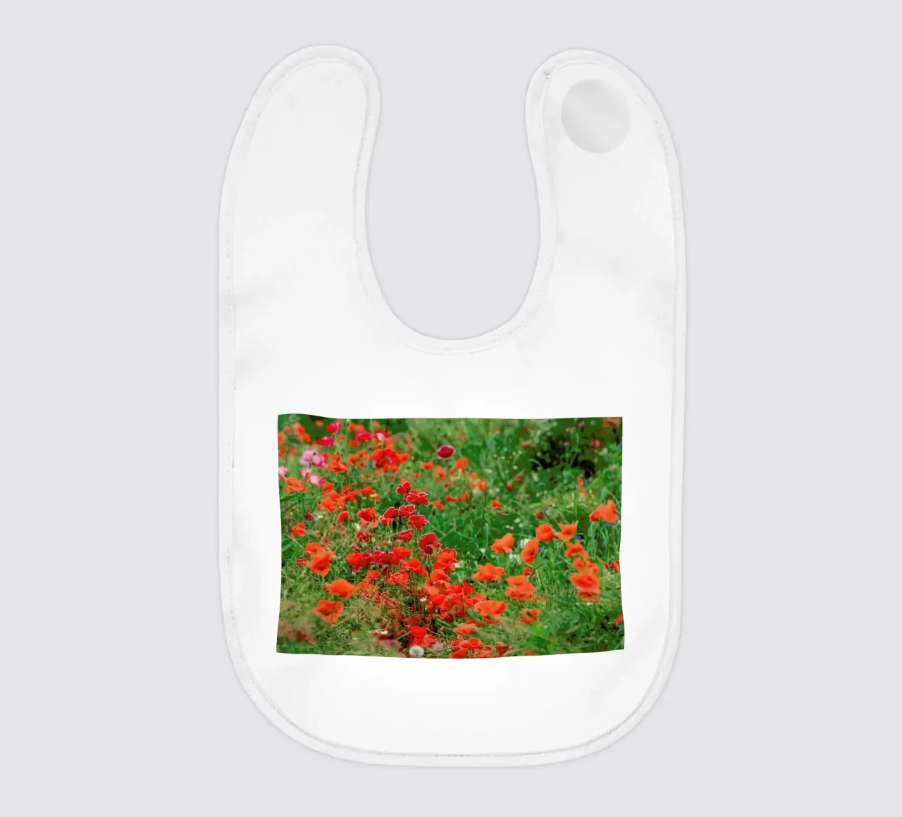 Wild Red Poppy Field bavaglino da Curious Collections by Marielle Leenders