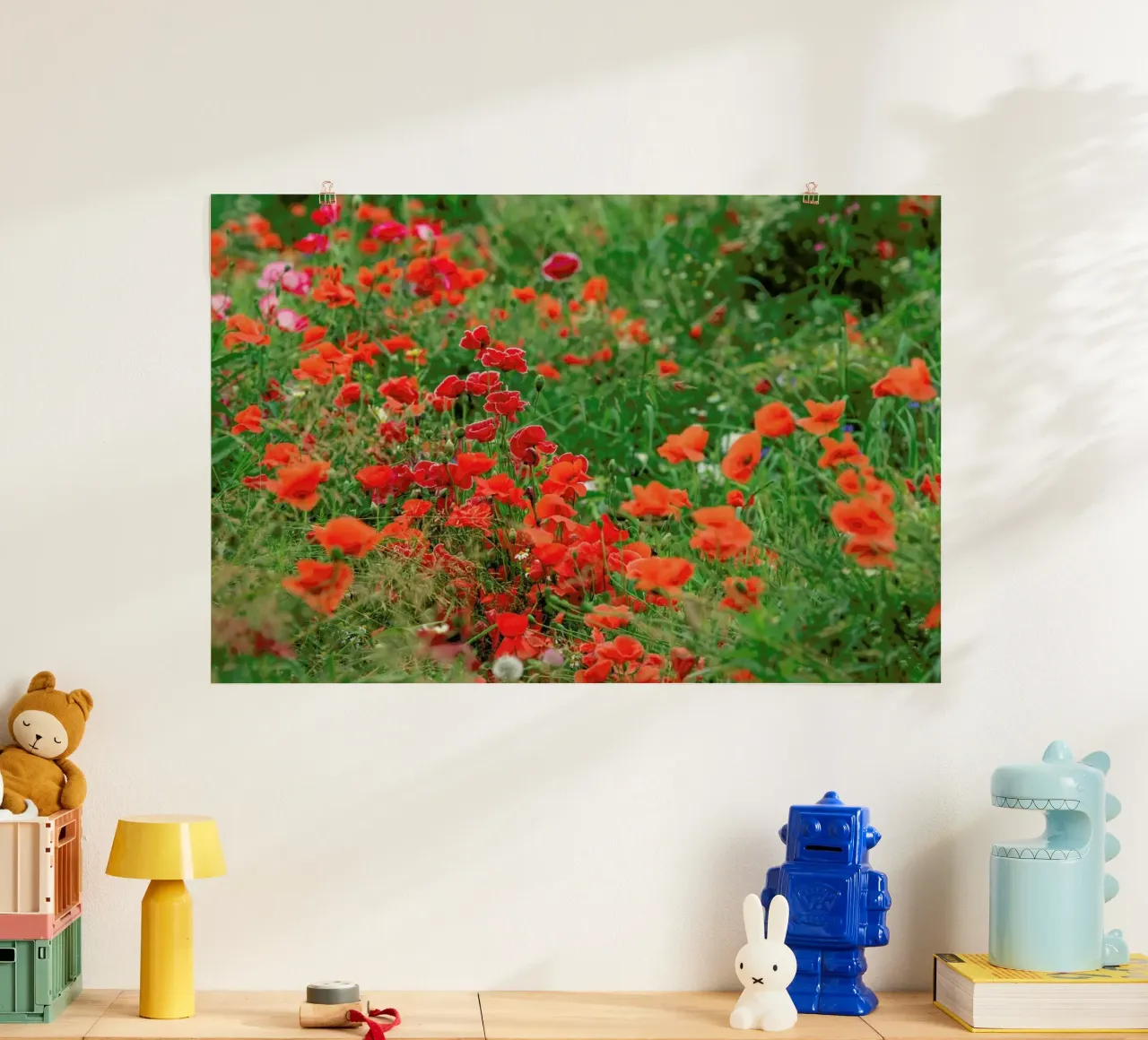 Wild Red Poppy Field hahnemühle by Curious Collections by Marielle Leenders