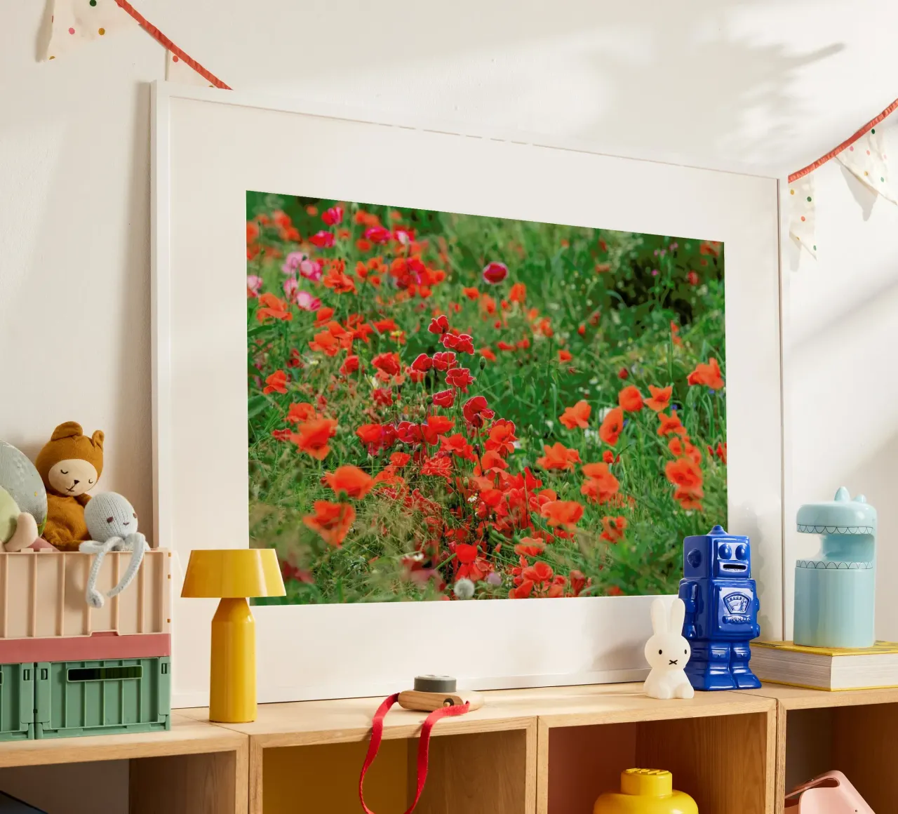Wild Red Poppy Field hahnemühle by Curious Collections by Marielle Leenders