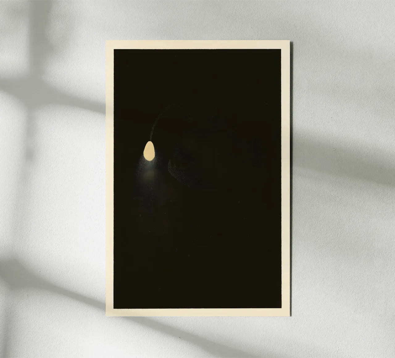 "The Bait" – Minimalist Anglerfish Fine Art Print alluminio dibond da Tide & Texture