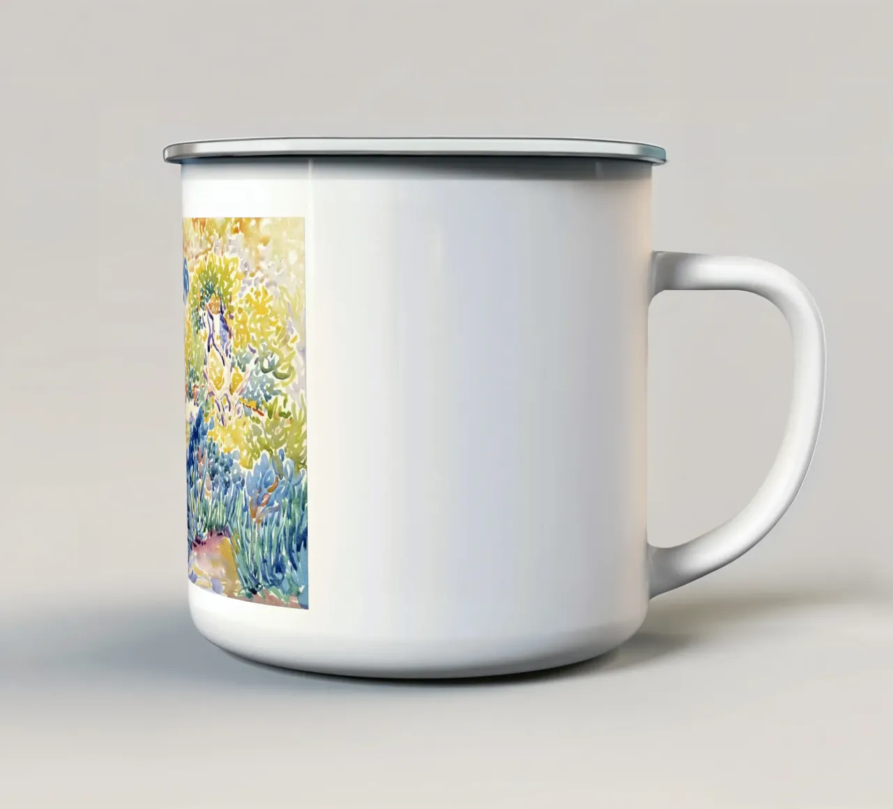 "Valle con abete; ombra sulla montagna" (1909) di Henri-Edm tazza in smalto da Art History
