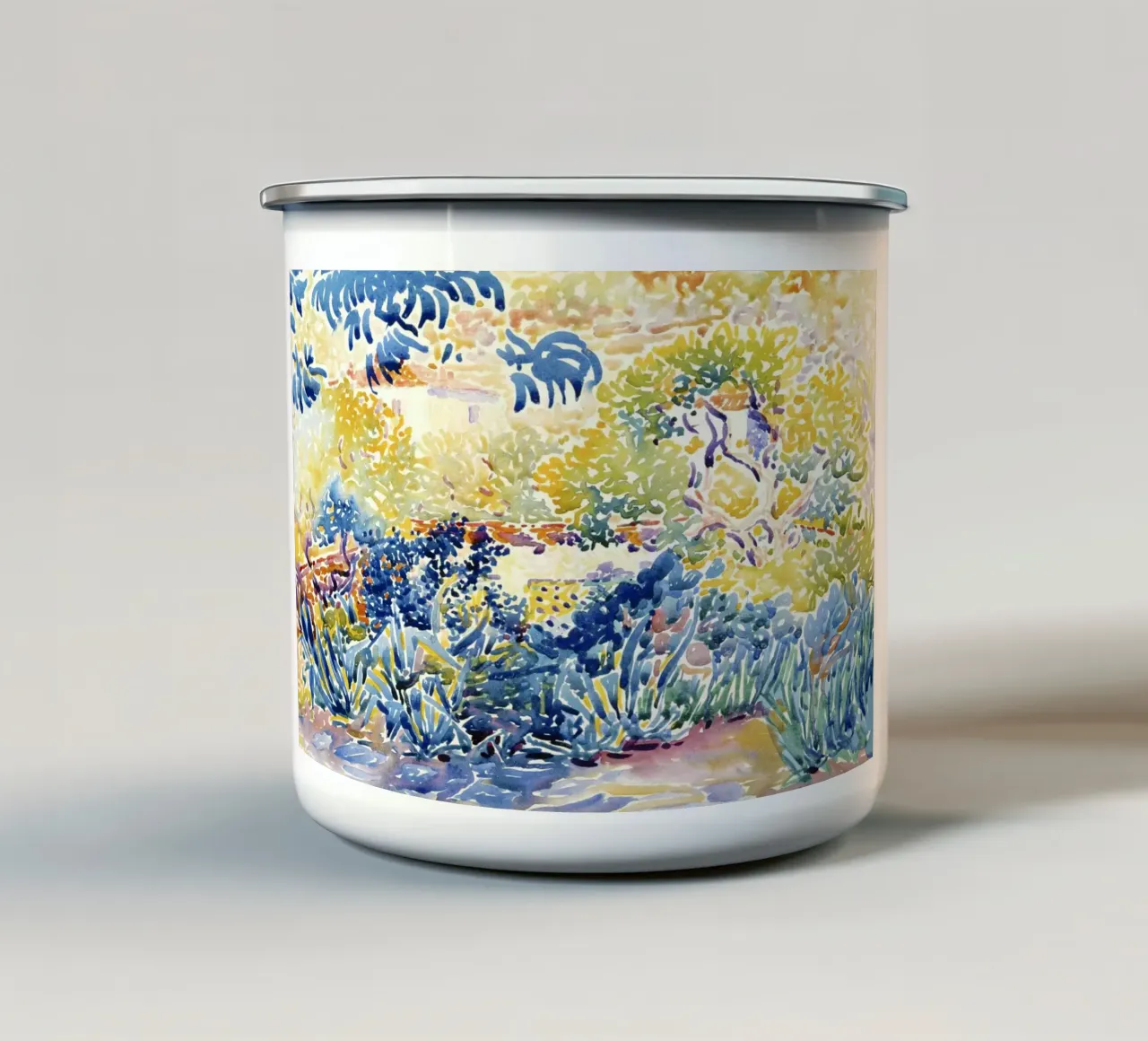 "Valle con abete; ombra sulla montagna" (1909) di Henri-Edm tazza in smalto da Art History