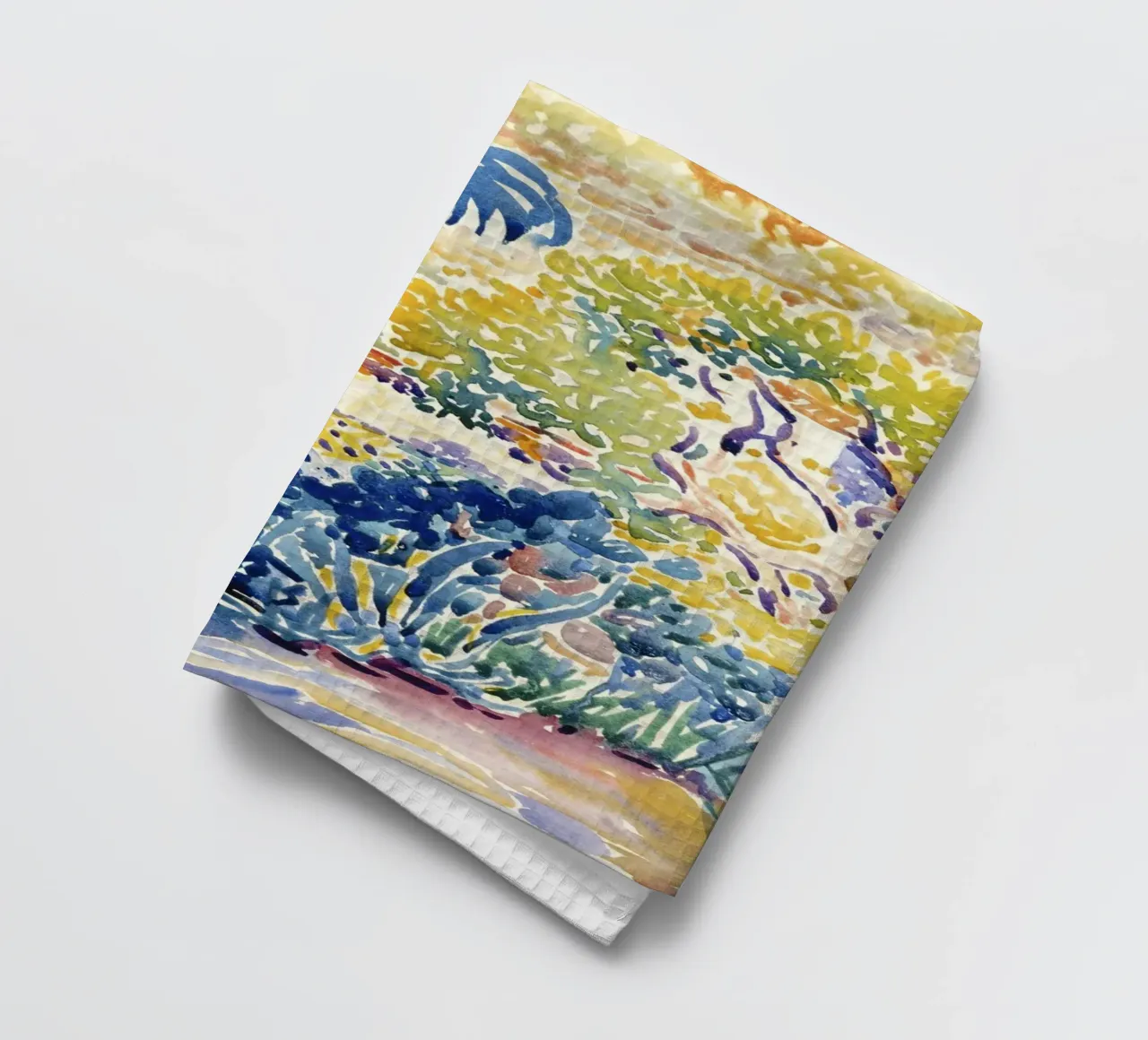 "Valley with Fir; Shade on the Mountain" (1909) by Henri-Edm tea towel by Art History