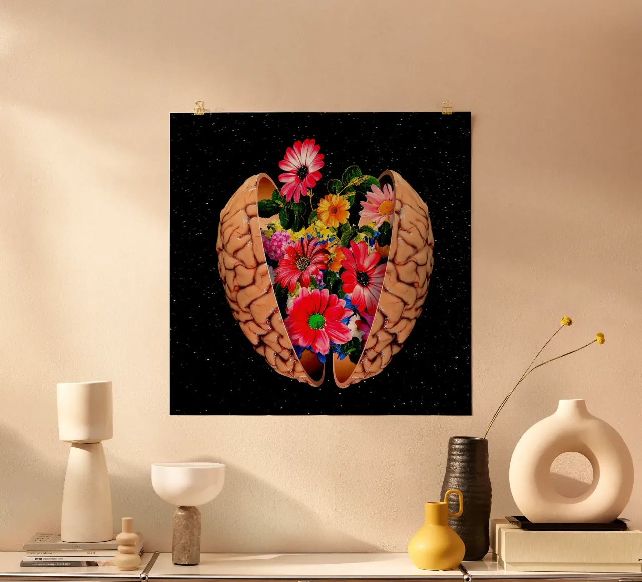 una bella mente poster con telaio in plastica da Green