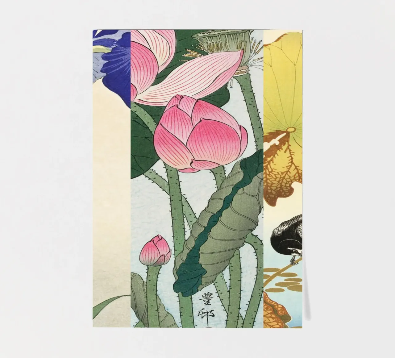 Petals & Plumage | Press Play Kunstdruck Collage Stickerbogen von Press Play Art Prints