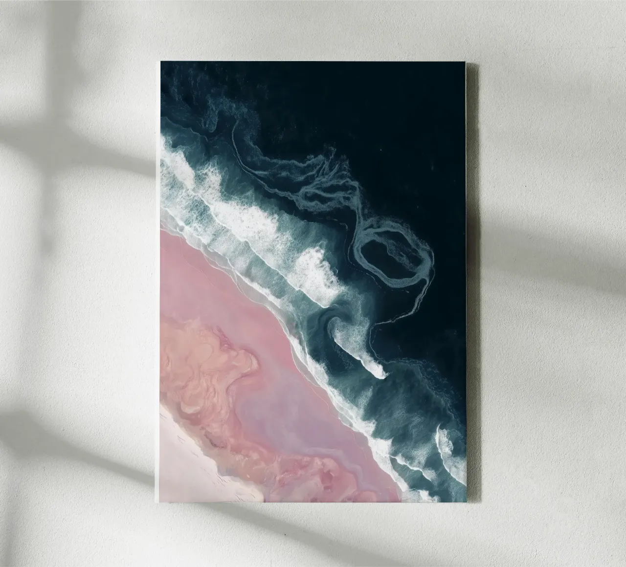Dark Currents & Pink Sands - Abstract Aerial Ocean Print tela da Vela Luna