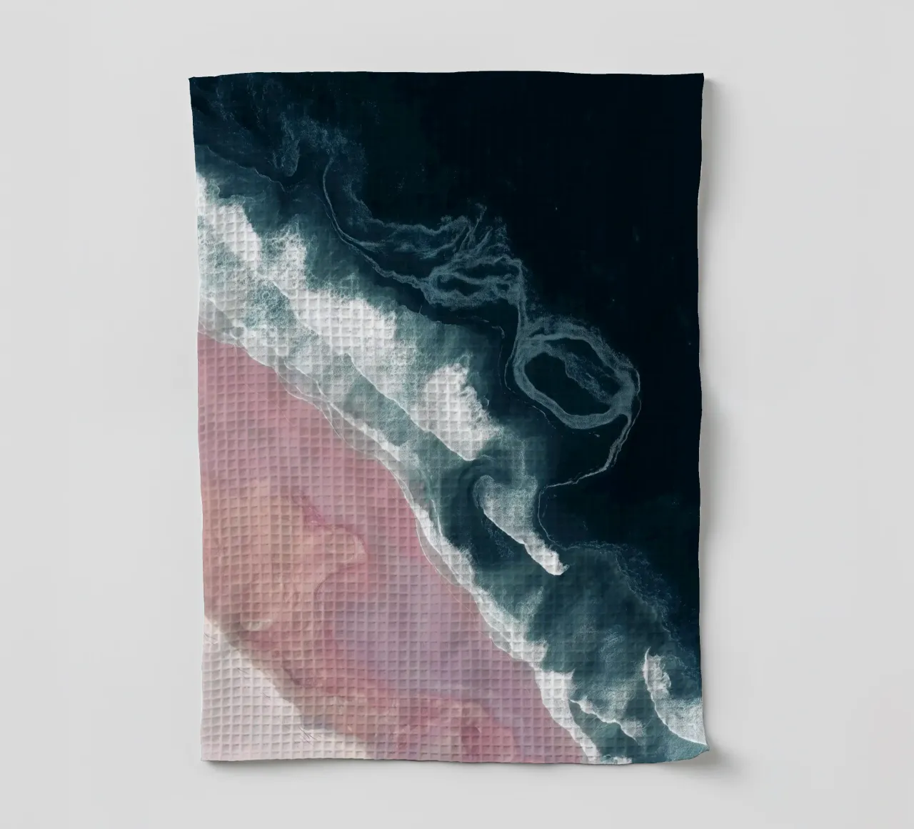 Dark Currents & Pink Sands - Abstract Aerial Ocean Print canovaccio da cucina da Vela Luna
