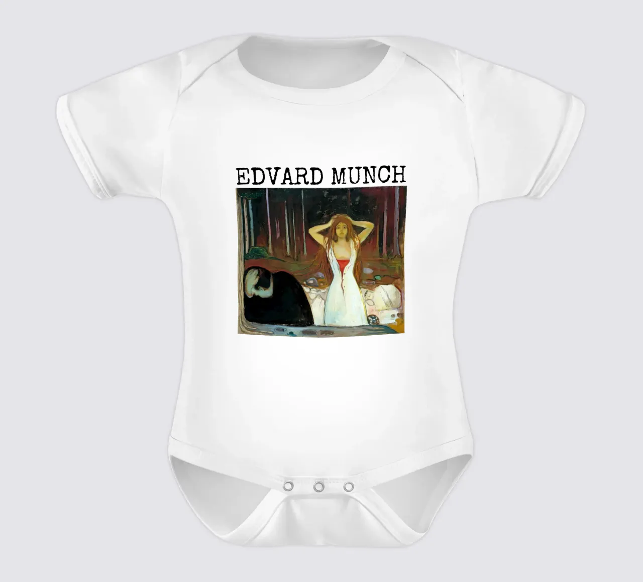 Cenere di Edvard Munch body neonato maniche corte da kaitlinparkershop