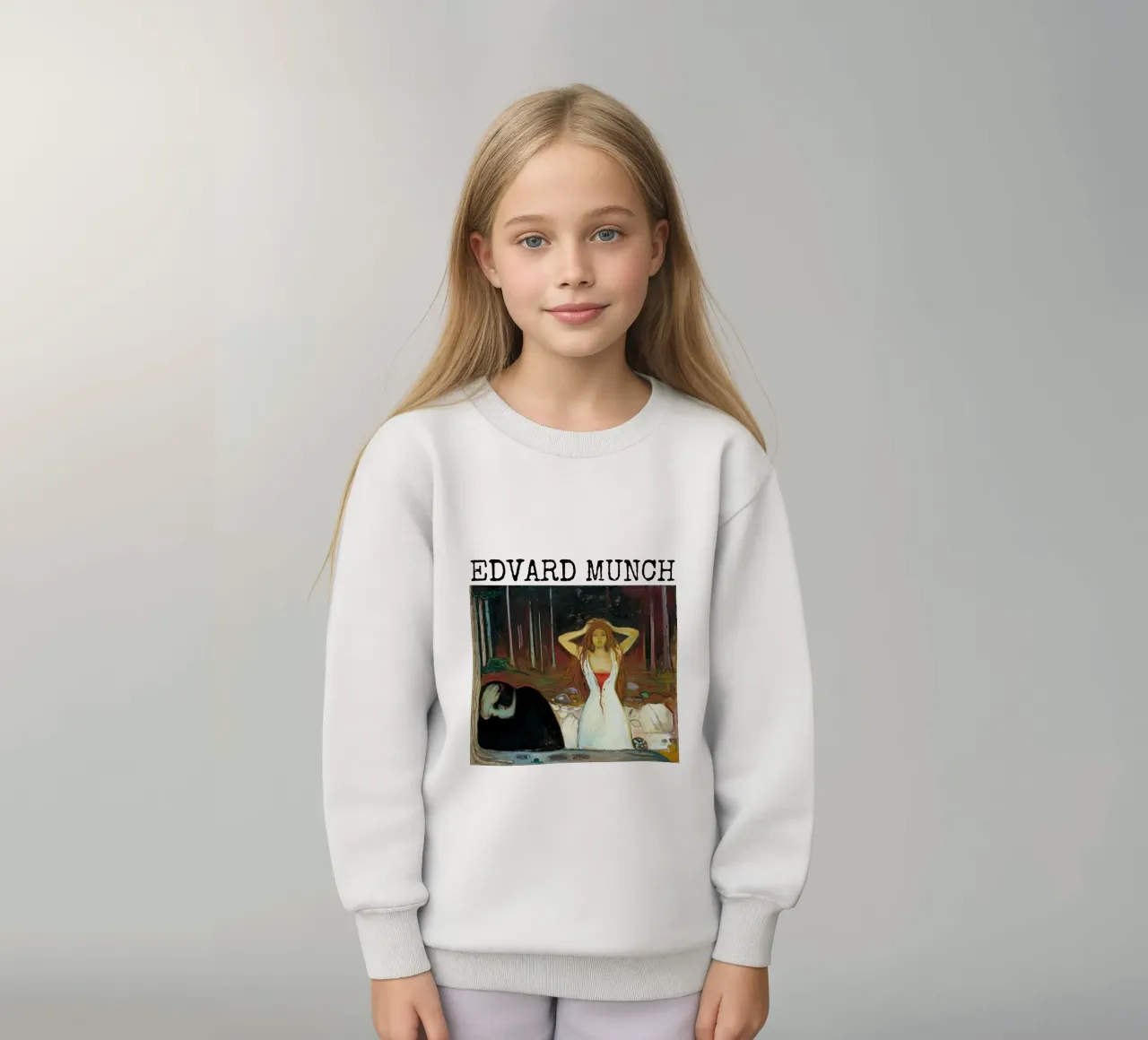 Cenere di Edvard Munch felpa bambino da kaitlinparkershop