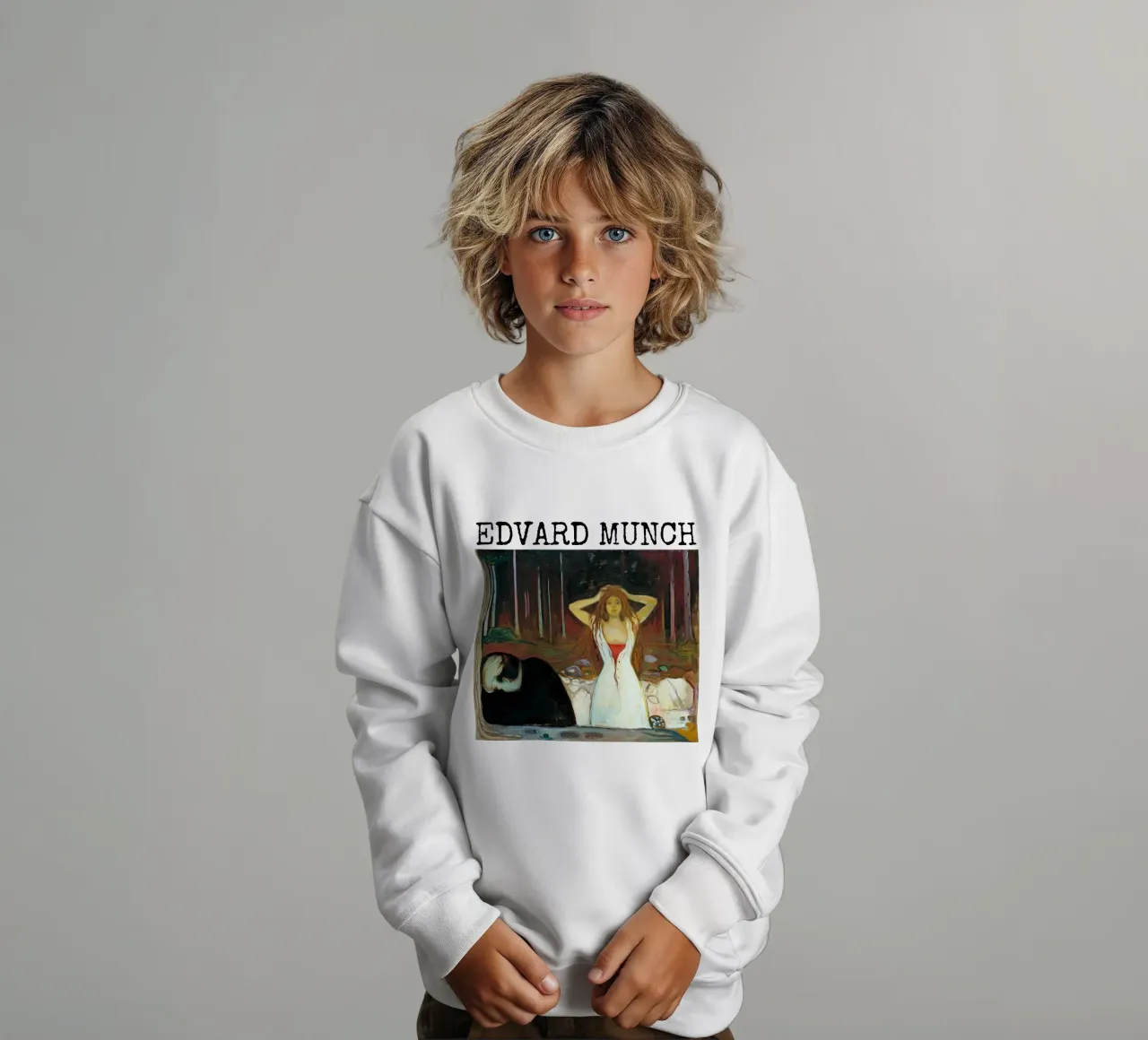 Cenere di Edvard Munch felpa bambino da kaitlinparkershop