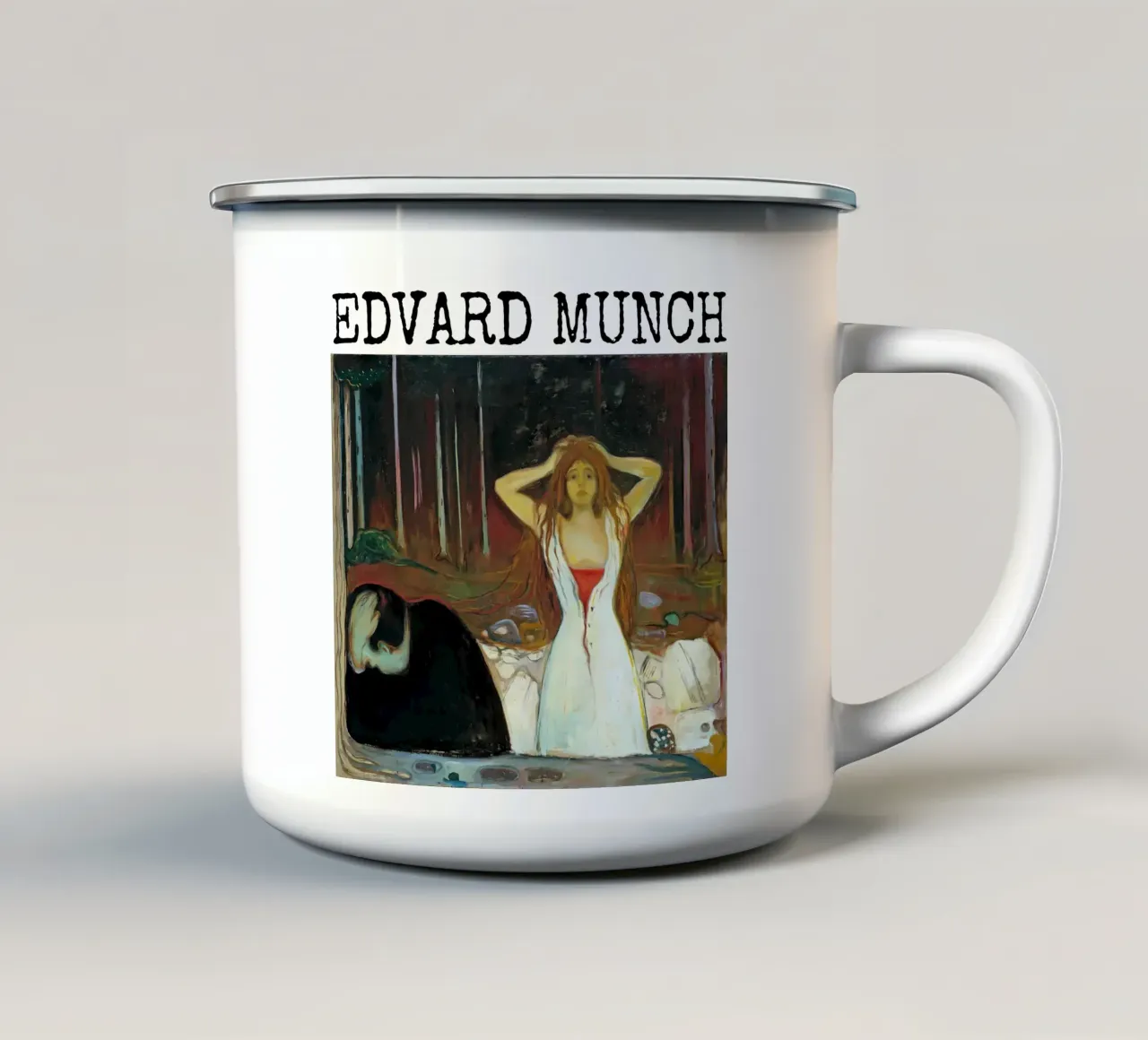 Cenere di Edvard Munch tazza in smalto da kaitlinparkershop