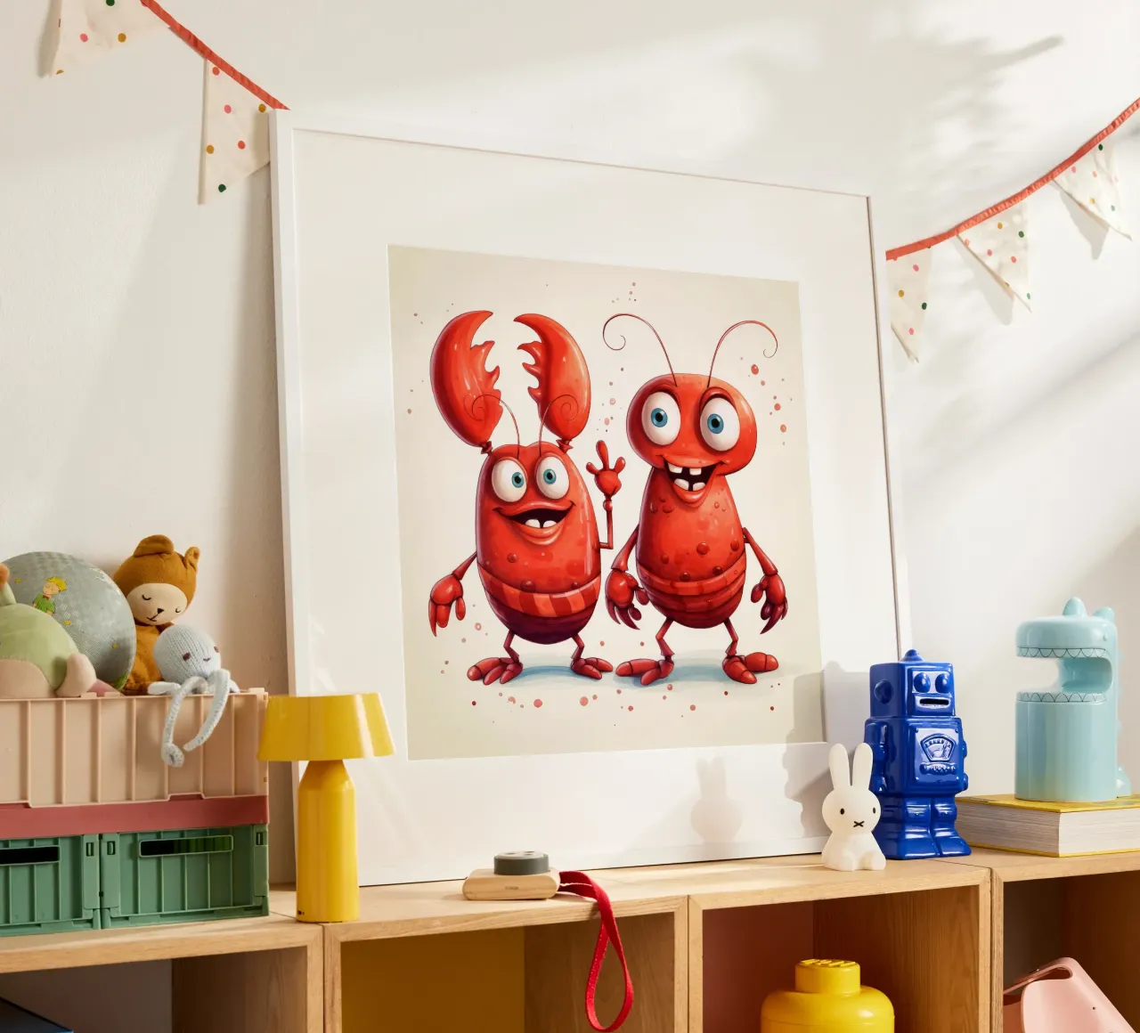 Retro Lobster Duo hahnemühle by Funny Animals