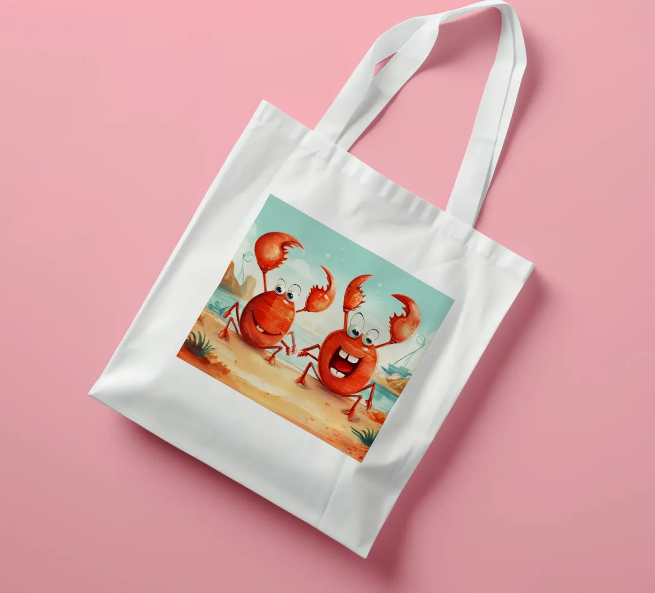 Retro Lobster Duo tote bag by Funny Animals