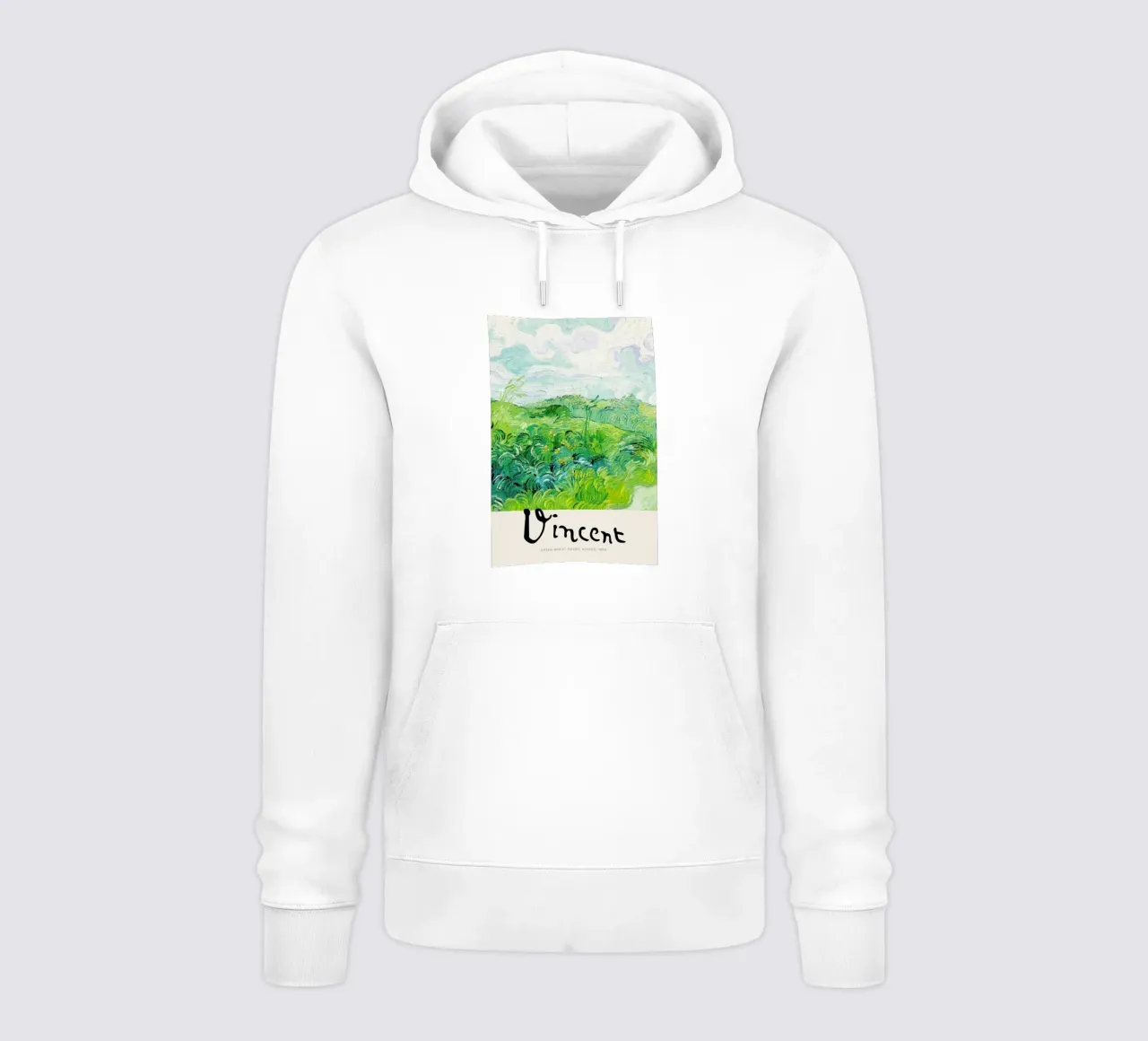 Signed, Vincent – Green Wheat Fields 2 felpa con cappuccio da Vintage by JUNIQE