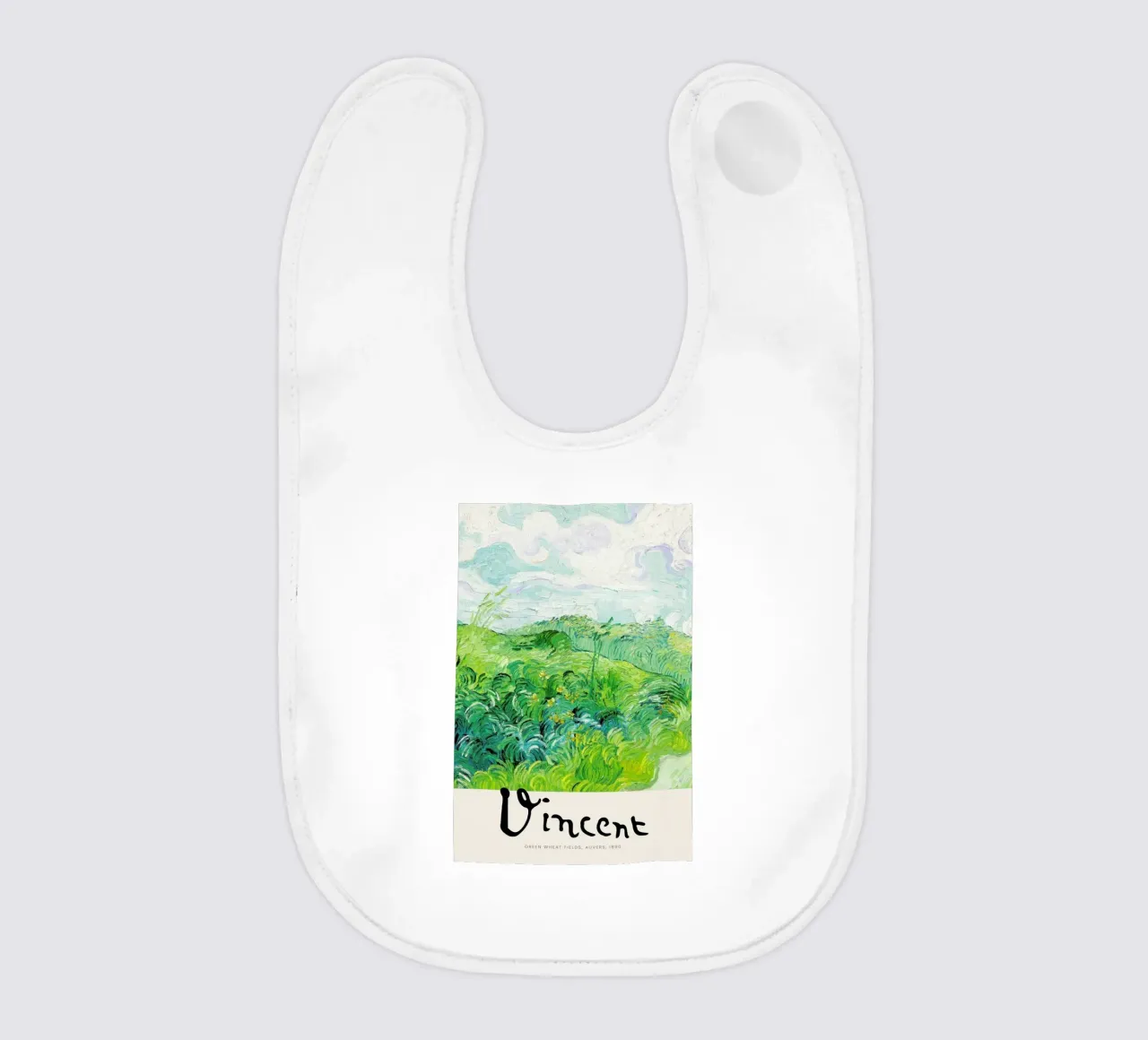 Signed, Vincent – Green Wheat Fields 2 bavaglino da Vintage by JUNIQE