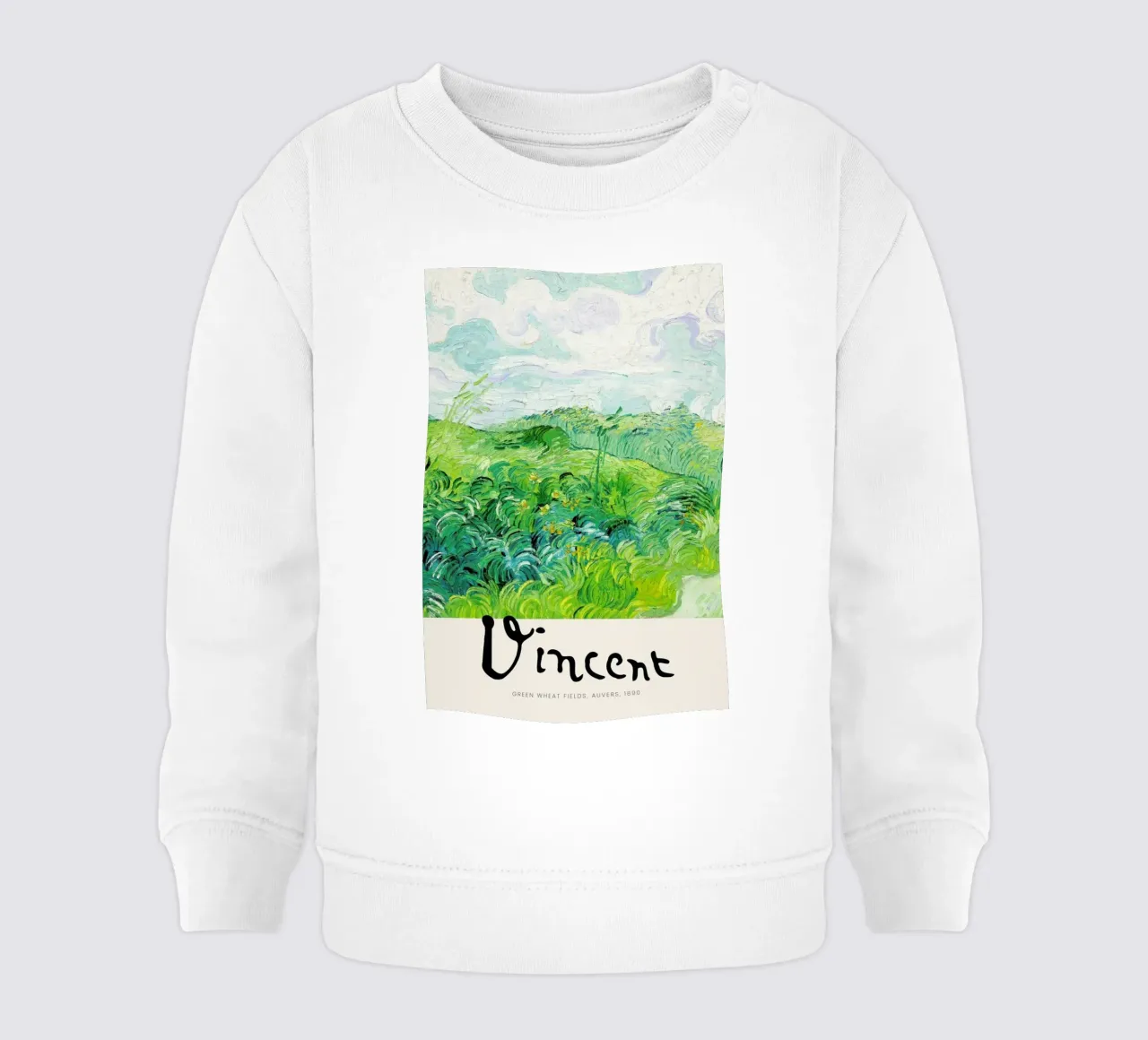 Signed, Vincent – Green Wheat Fields 2 felpa neonato da Vintage by JUNIQE