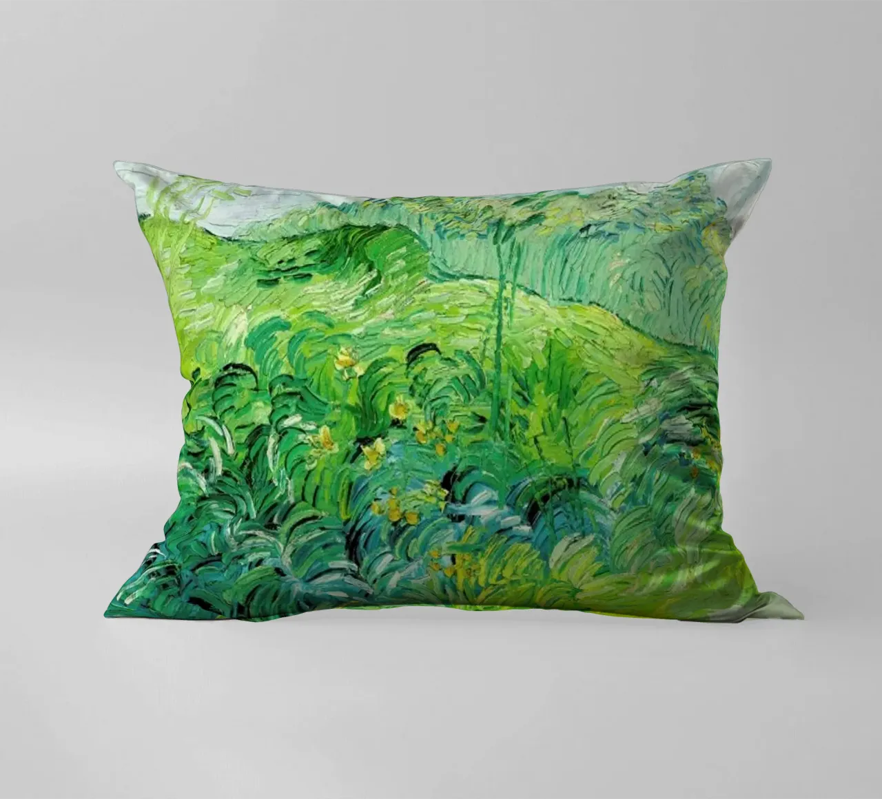 Signed, Vincent – Green Wheat Fields 2 cuscino da Vintage by JUNIQE